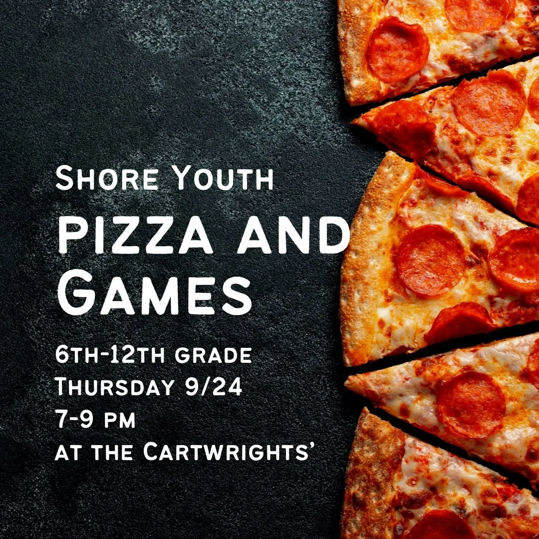 Youth 6th-12th grade join us for pizza and games this Thursday!