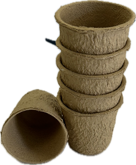 3"  Wheat Straw Starter Cups RE<<SOURCE- 12 Pack - FREE SHIPPING