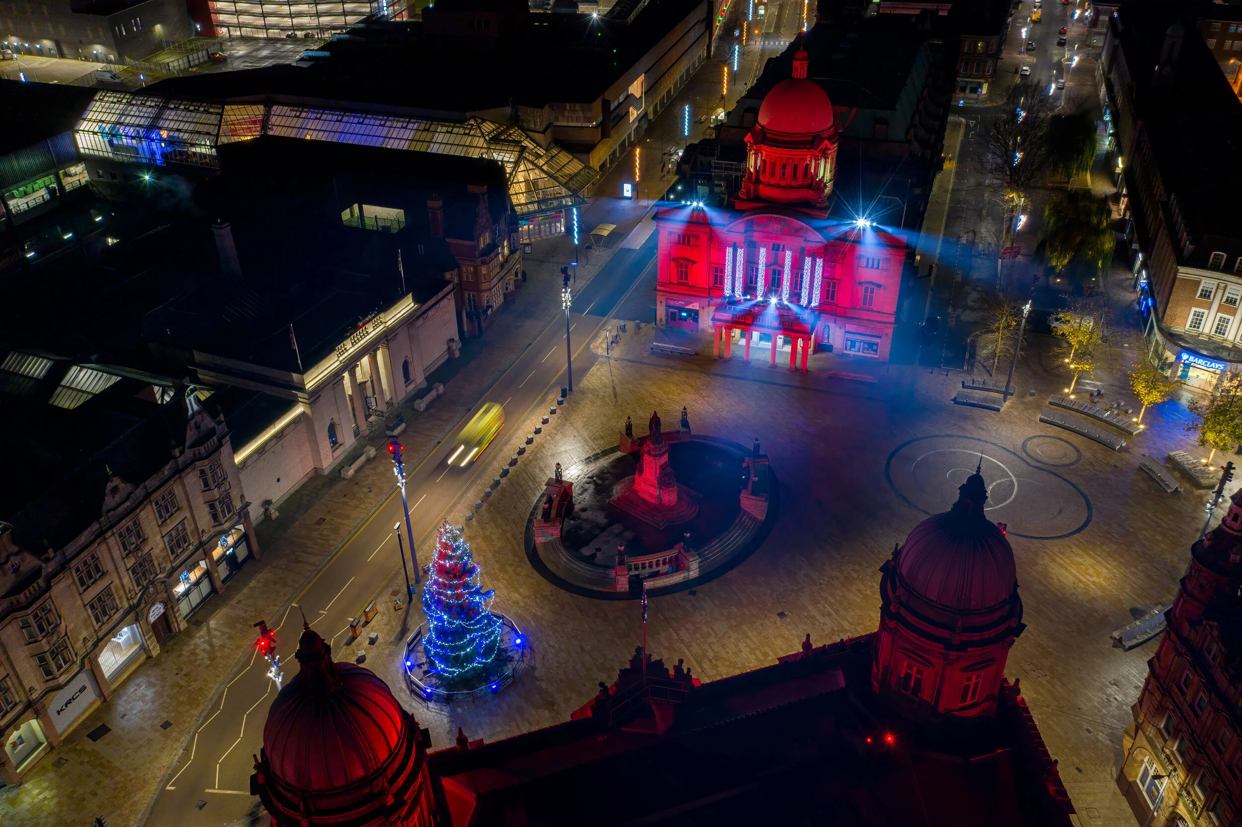 Christmas lights brighten up city centre