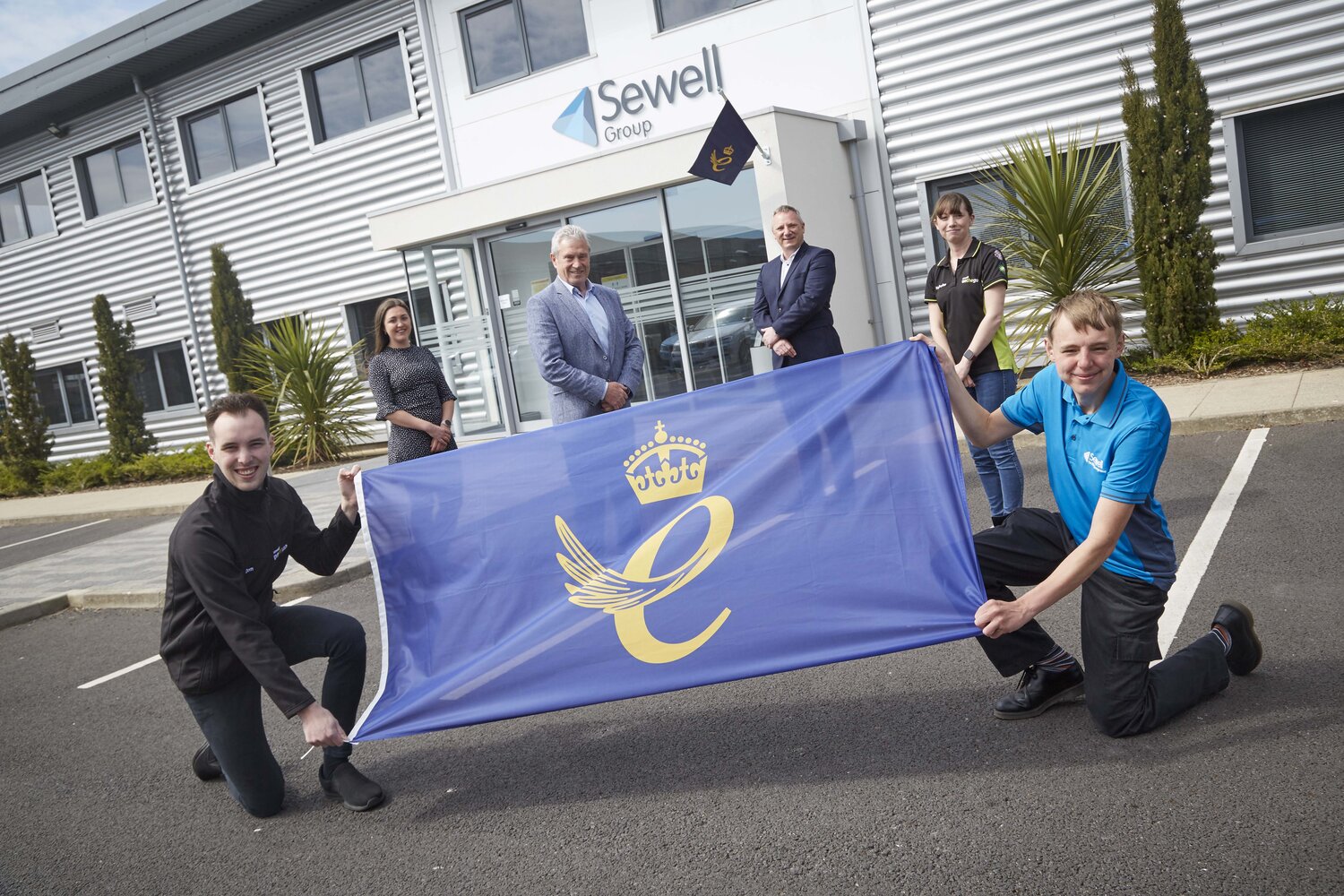 PRESTIGIOUS: Paul Sewell, centre, with members of the team. Picture by R&R Photography