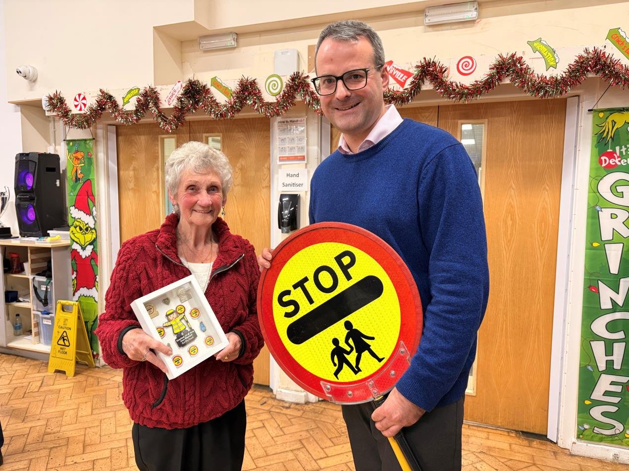 ‘Remarkable’ service: Lollipop lady Joan retires after 28 years