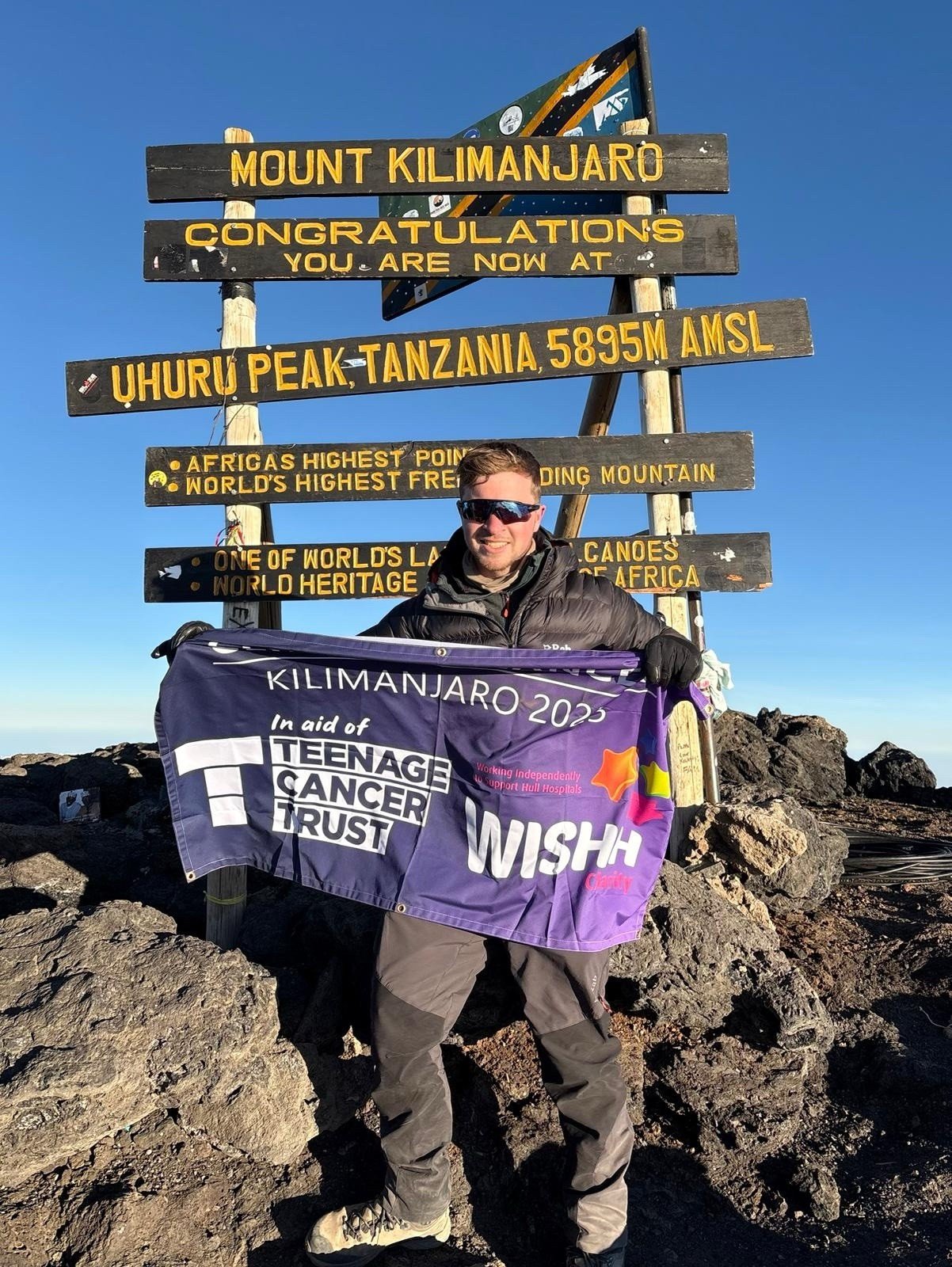 Cancer survivor Freddie smashes fundraising target after Kilimanjaro trek