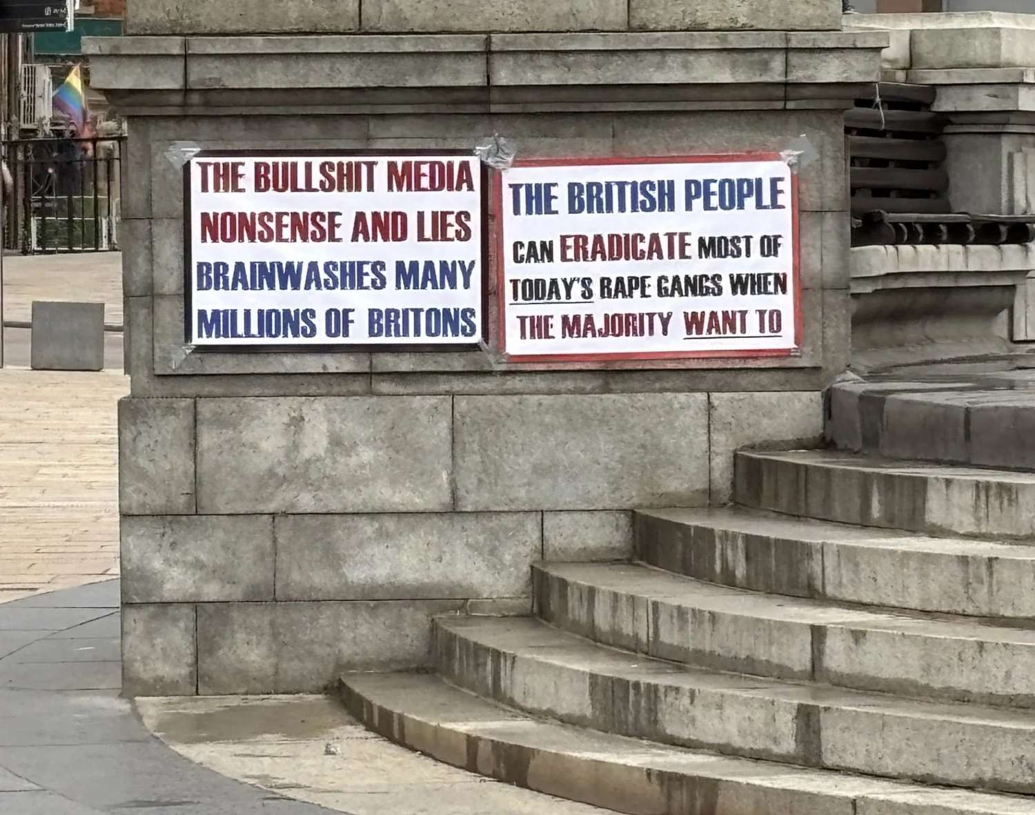 Balloons but no violence at anti-immigration protest, one year after ...