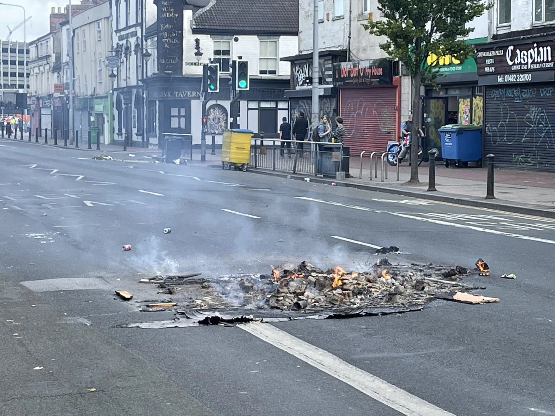 Riots: Council begins pavement repairs costing £17,000 as clean-up ...
