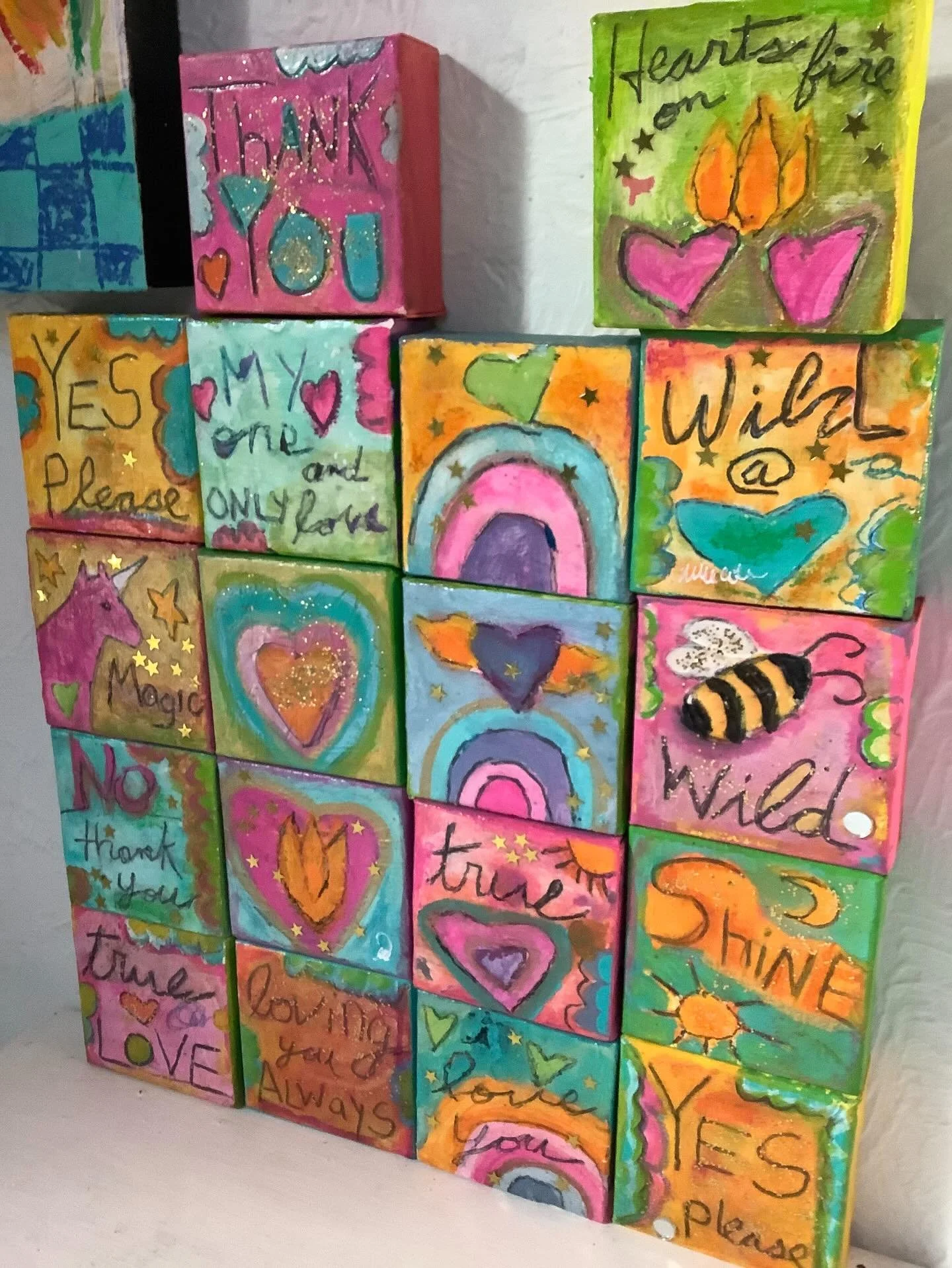 From my healing heart and home to yours. 💔 

May your day have sweet glimpses of wonder and awe. 🌸🦄

Freshly created mini message paintings filled with LOVE and colour. 🐳

3 for $100
Or
$40 each 

DM @tammyhudgeonart to claim your super special m