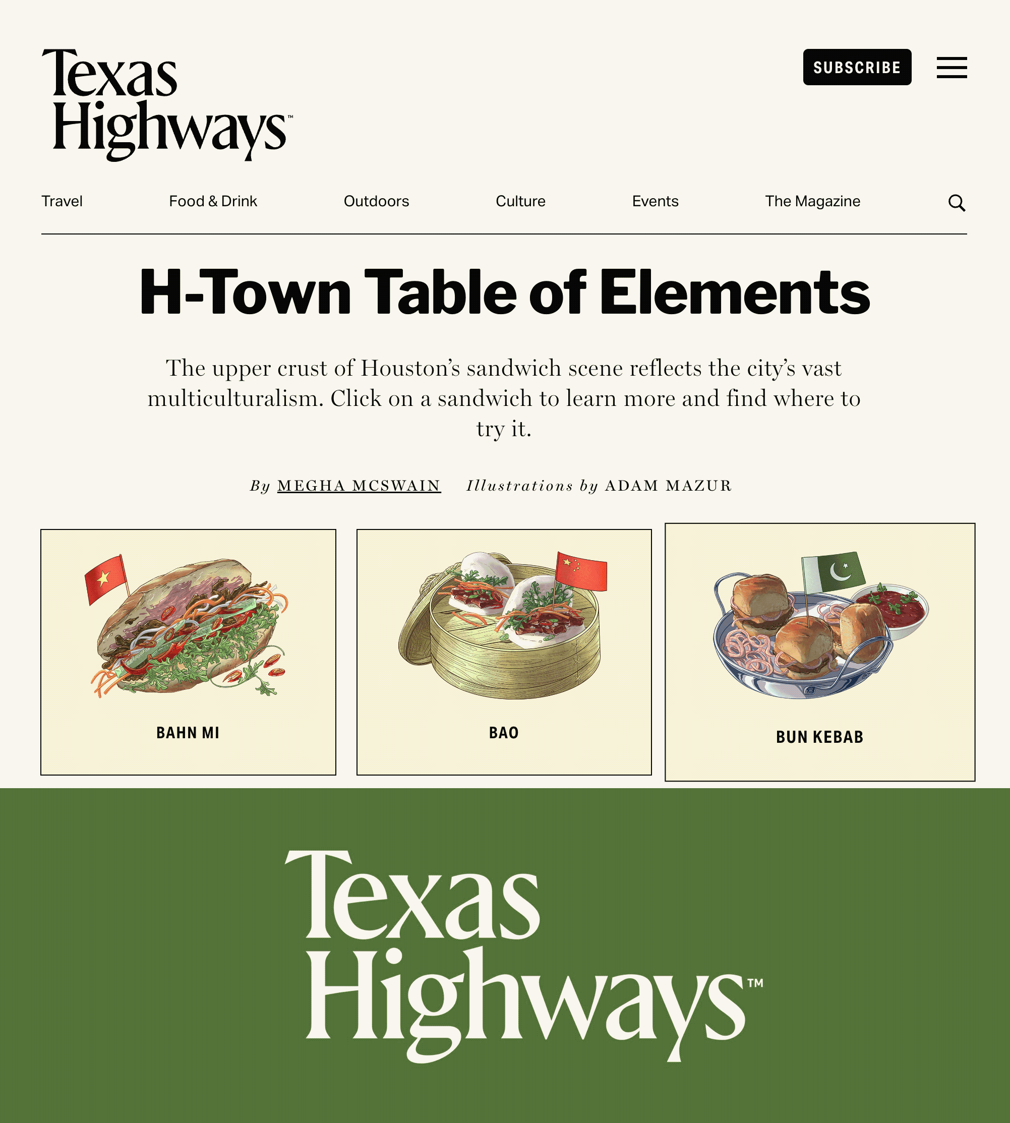 Texas Highways Magazine: H-Town Table of Elements