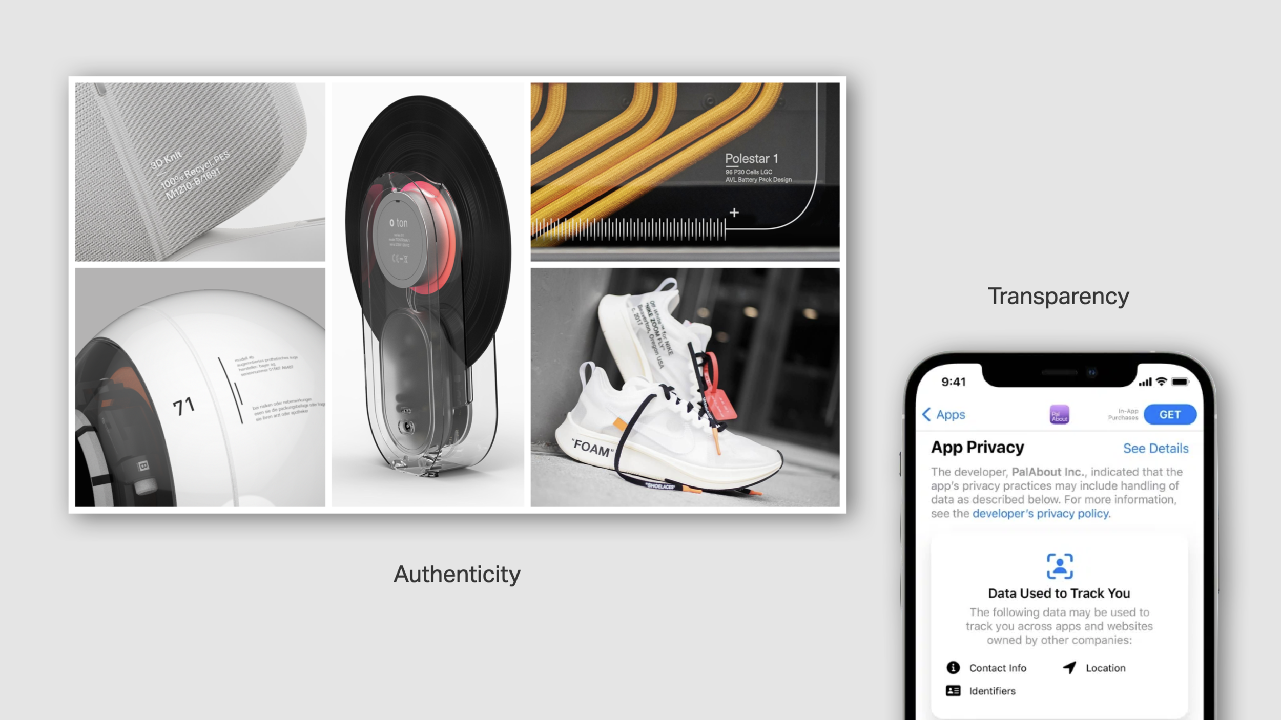 The design of the Section 1 is inspired by two trends in consumer goods. Authenticity and Transparency - materials are what they say they are, technical components aren’t hidden or obfuscated.