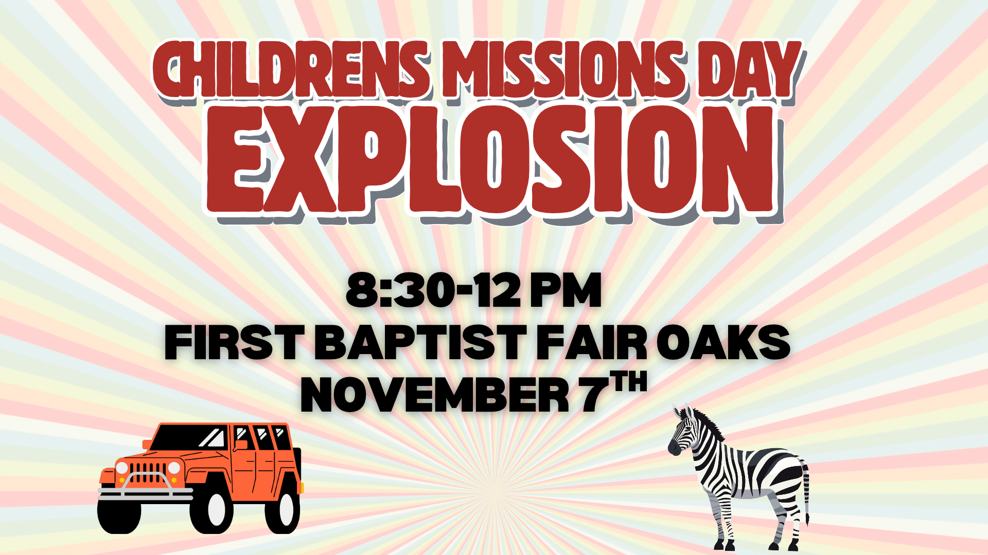 Children's Missions Day Explosion-First Baptist Church of Fair Oaks 