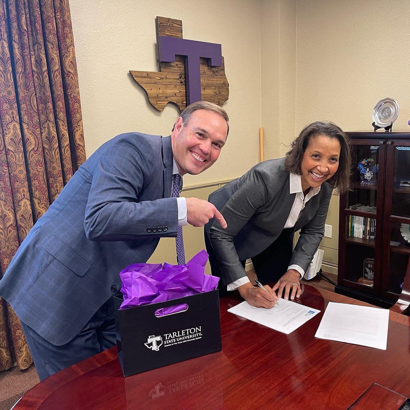 We kicked off a @t3partnership Higher Ed tour to introduce our new Executive Director, Natalie Young Williams, and Mgr of College &amp; Career Success, Beatriz Gutierrez, recently! A special thanks to President Hurley and his team at Tarleton for hos