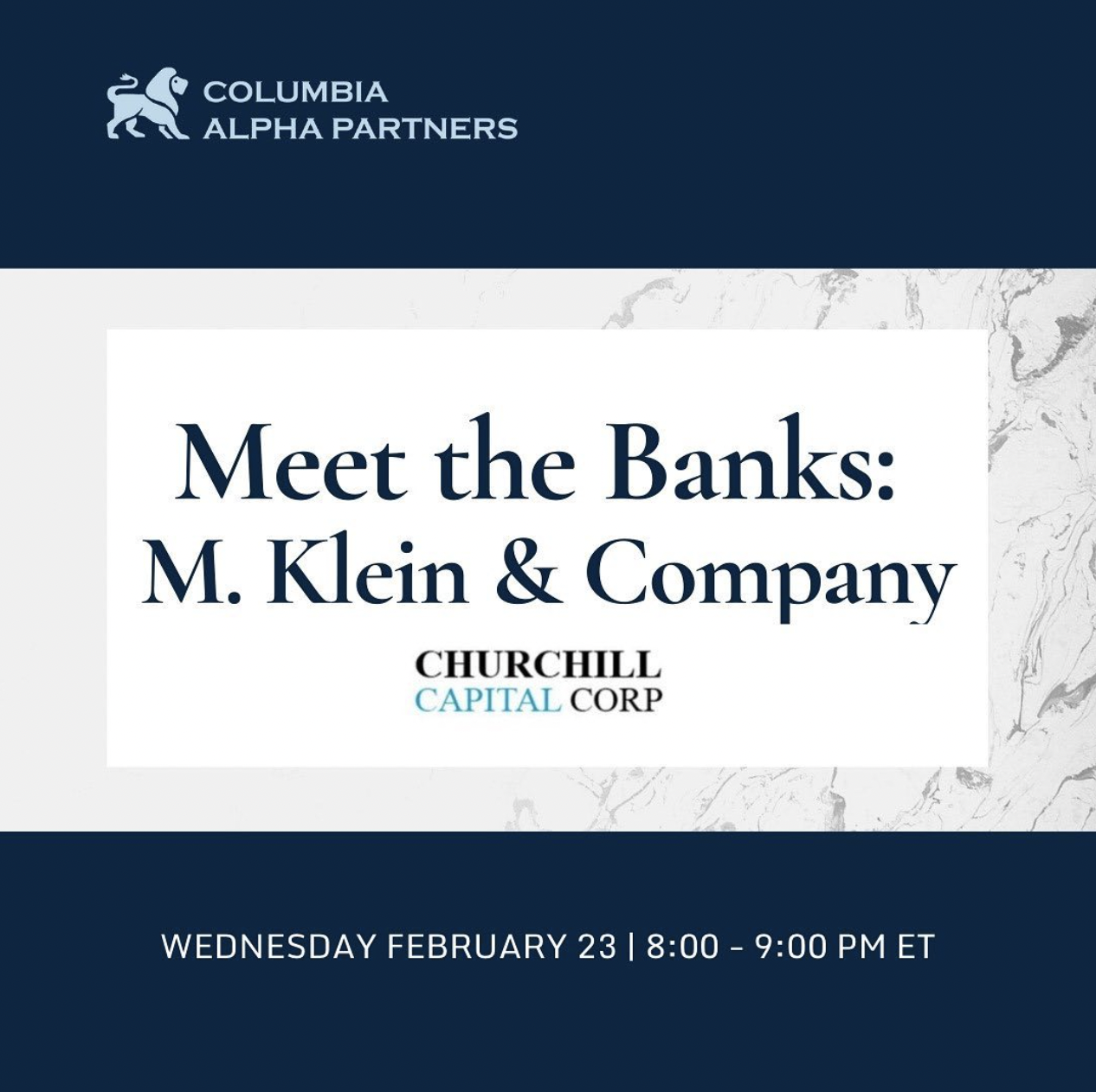 Meet the Banks: M. Klein & Company