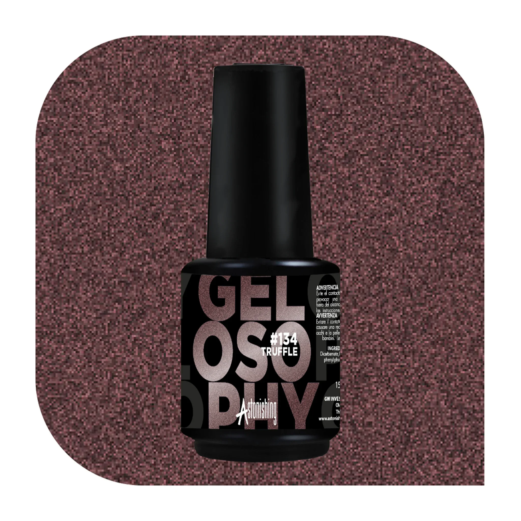 Astonishing Nails Gelosophy #134 Truffle professional chocolate brown gel polish