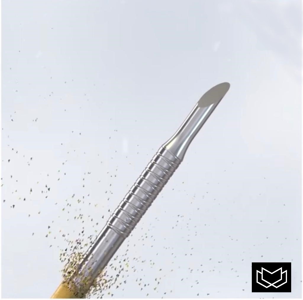 Pusher cleaner wooden stick look