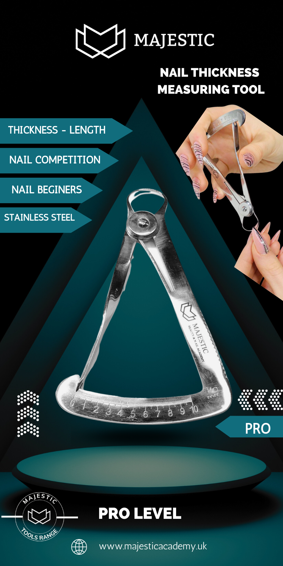 Nail thickness Measuring Tool Majestic Nail Academy