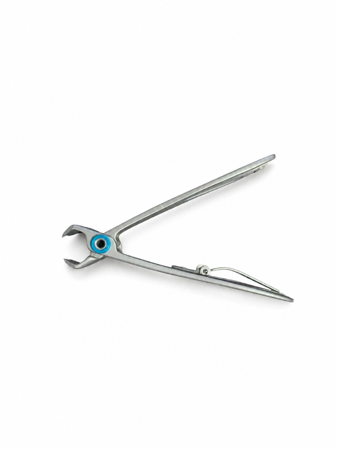 Majestic Pro nail clipper with jaw open, showing curved cutting head and double-spring mechanism