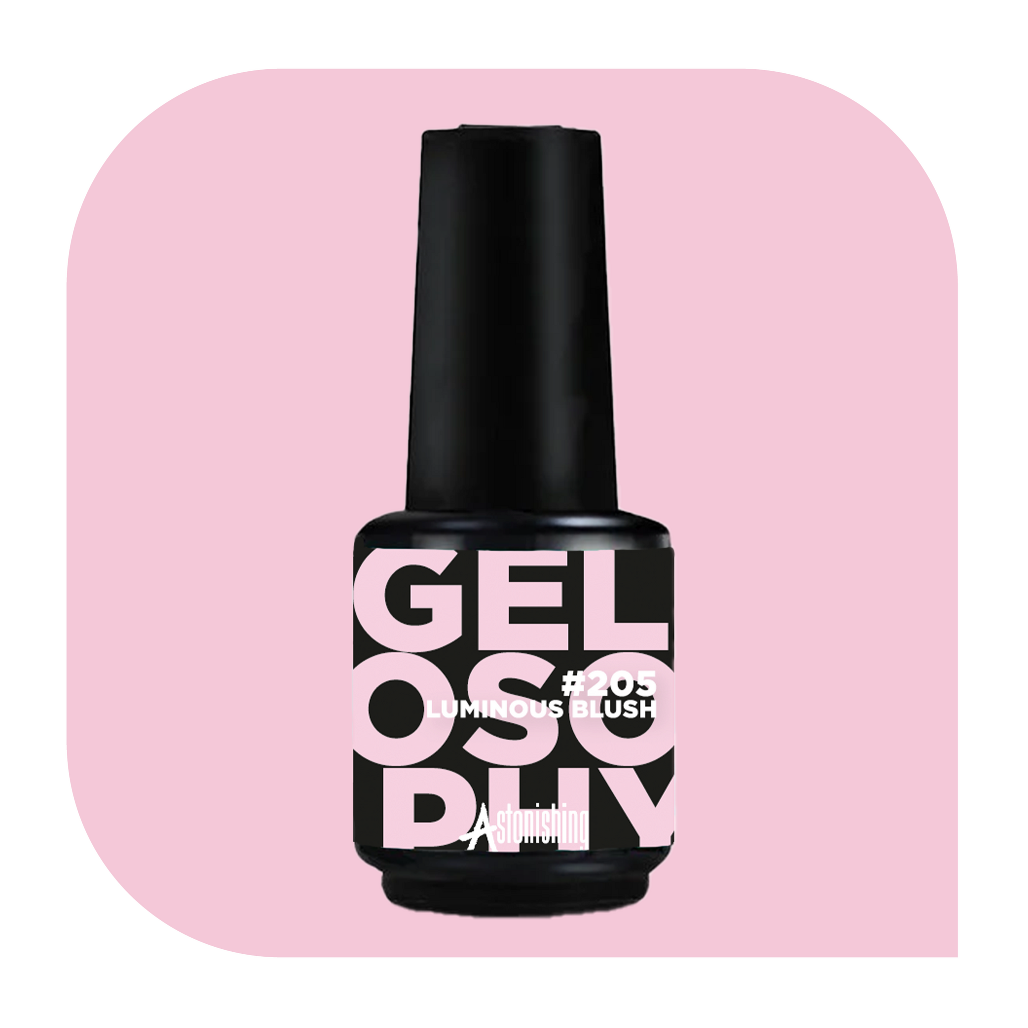Gelosophy #205 Luminous Blush UV LED gel polish 15ml bottle by Astonishing Nails