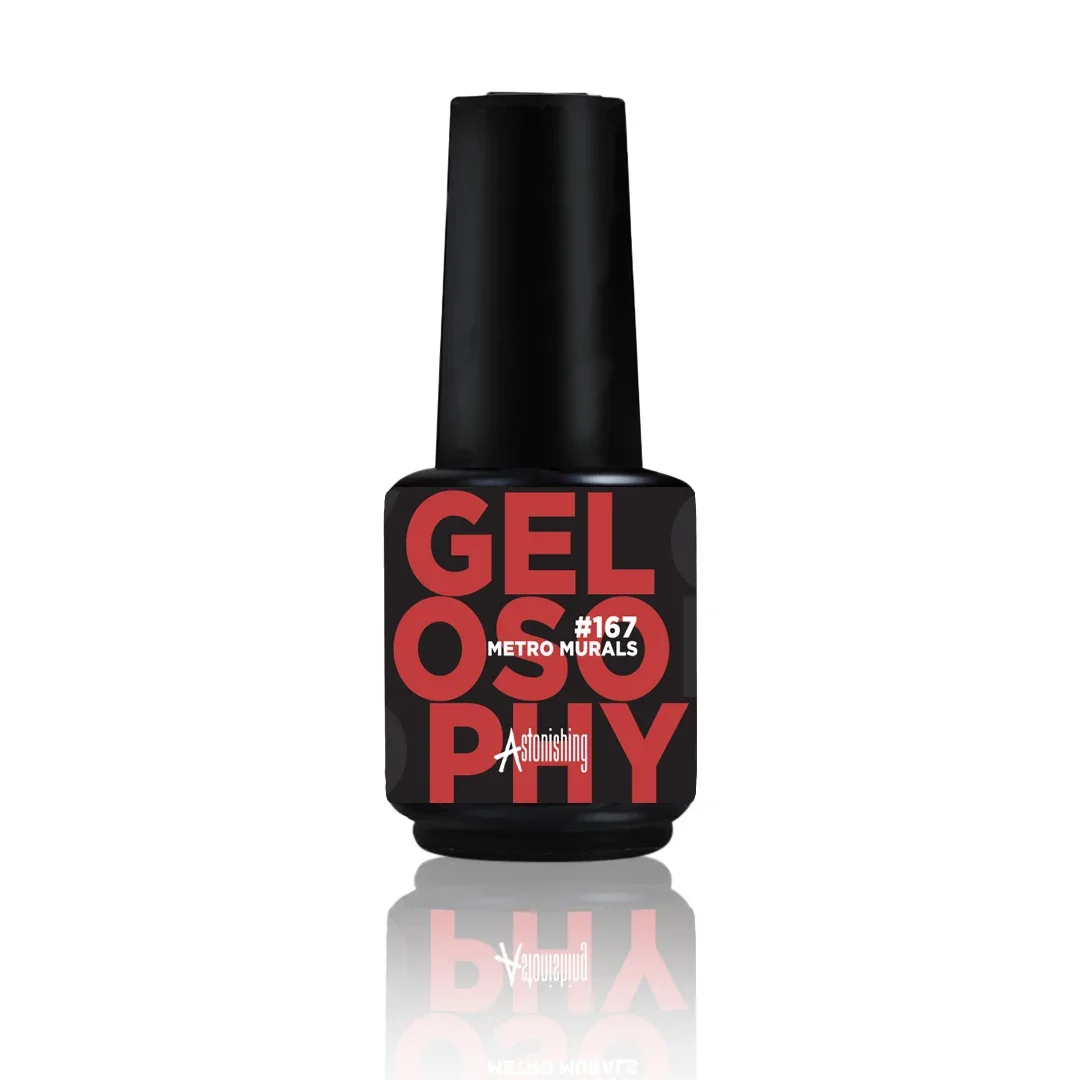 Gelosophy #167 Metro Murals – Bright Coral Gel Polish | Professional Long-Lasting Summer Nail - coral red gel polish