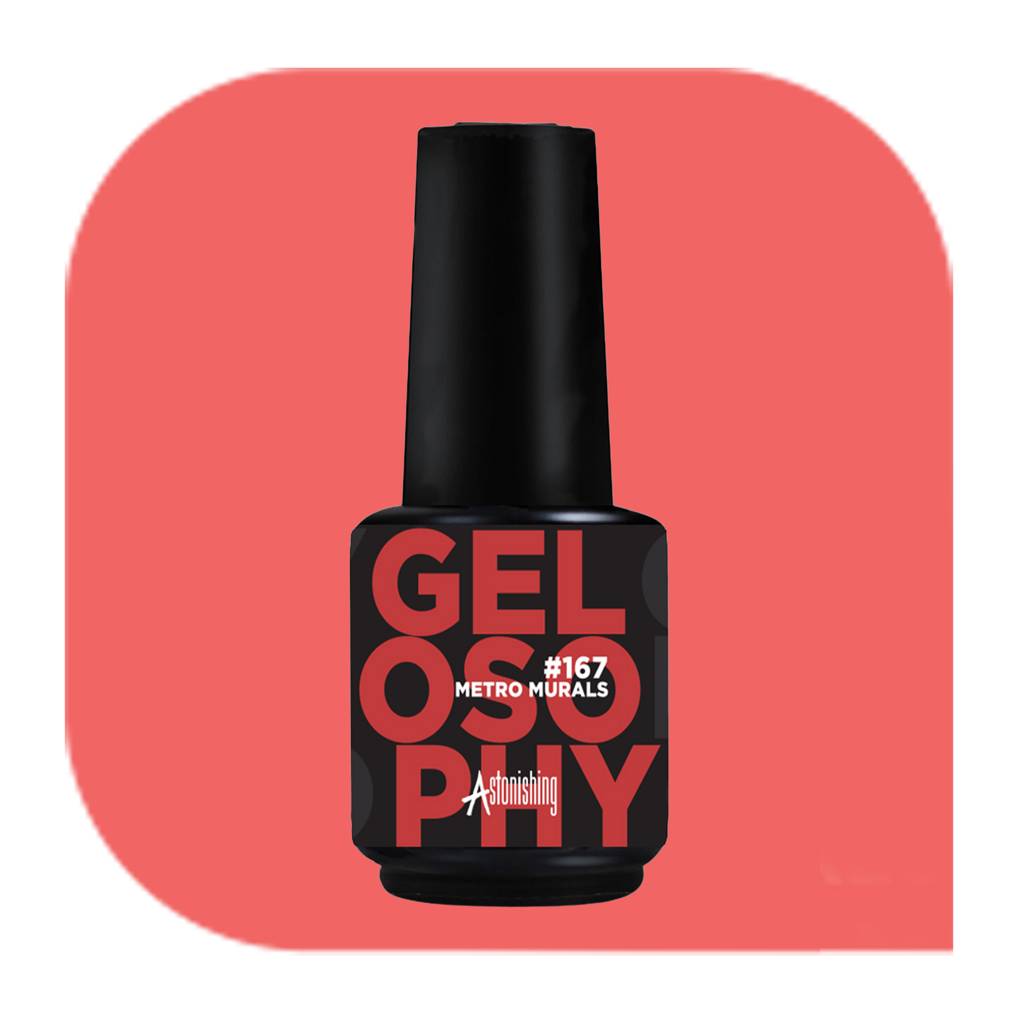 Gelosophy #167 Metro Murals – Bright Coral Gel Polish | Professional Long-Lasting Summer Nail Color