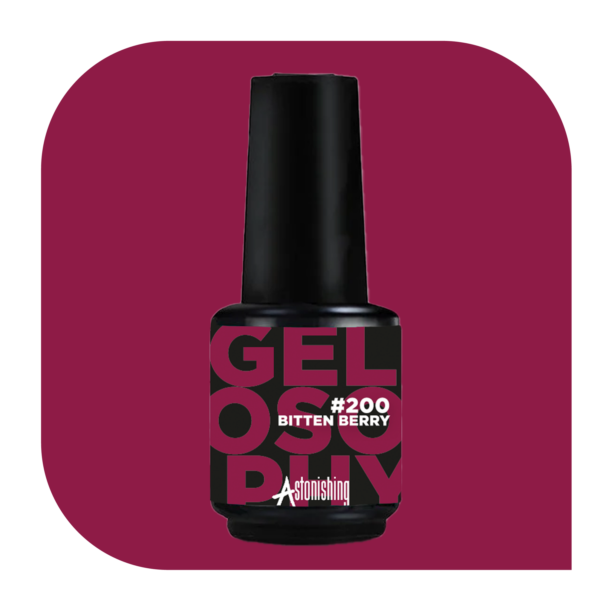 astonishing-gelosophy-200-bitten-berry-15ml.Deep Berry Red Gel Polish