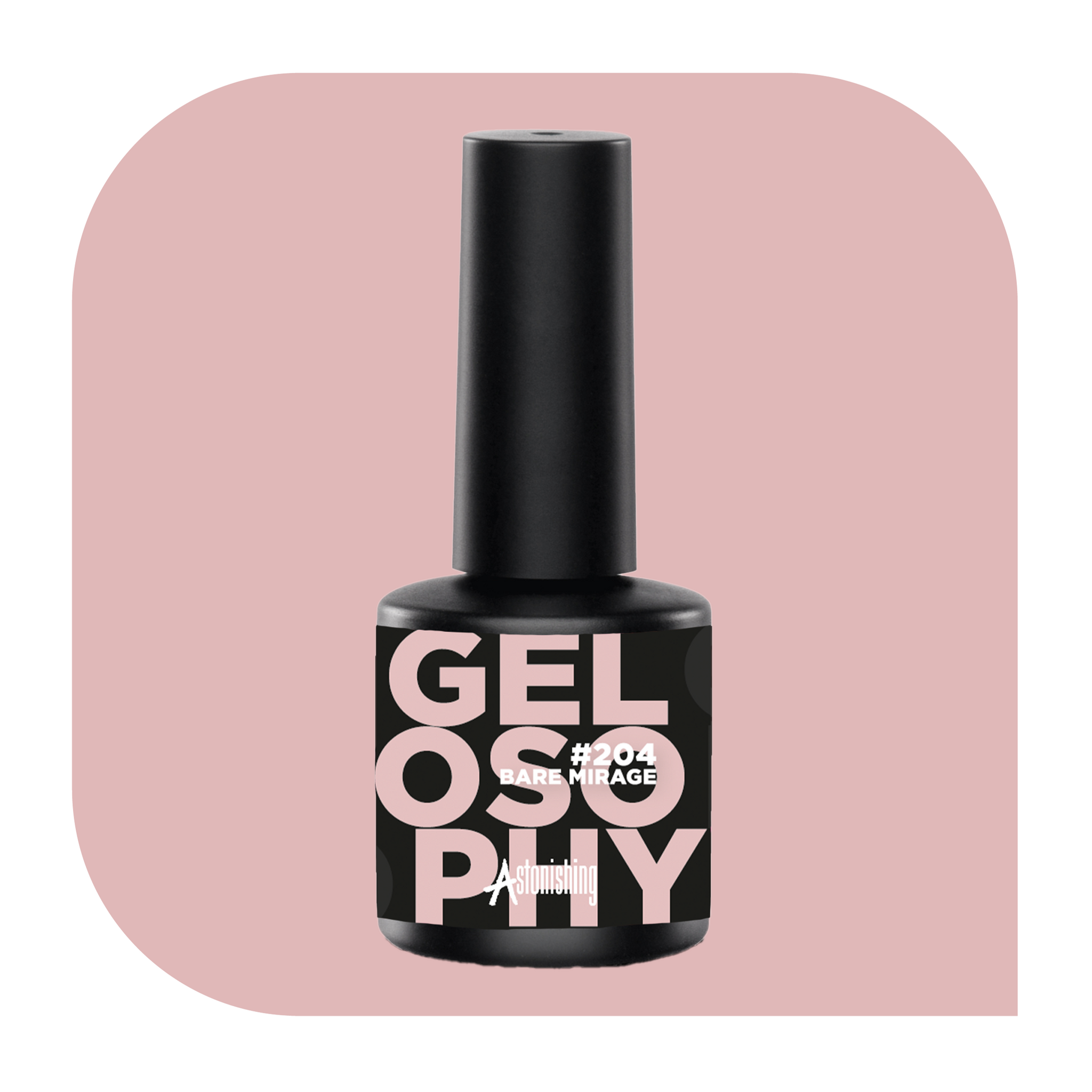 Gelosophy Bare Mirage 204 soak off gel polish professional nail colour