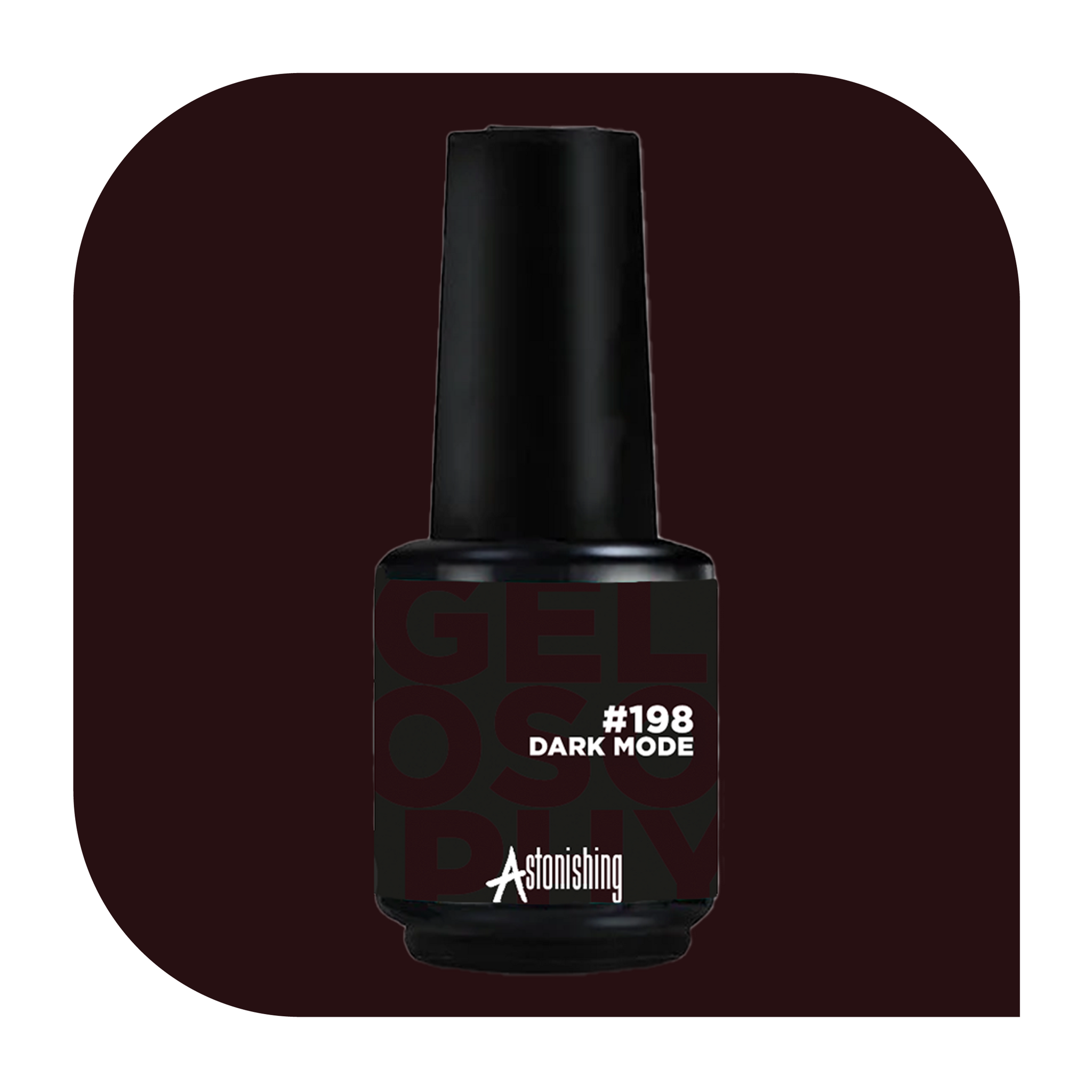 Astonishing gelosophy-198-dark-mode-15ml Dark Red Wine Gel Polish