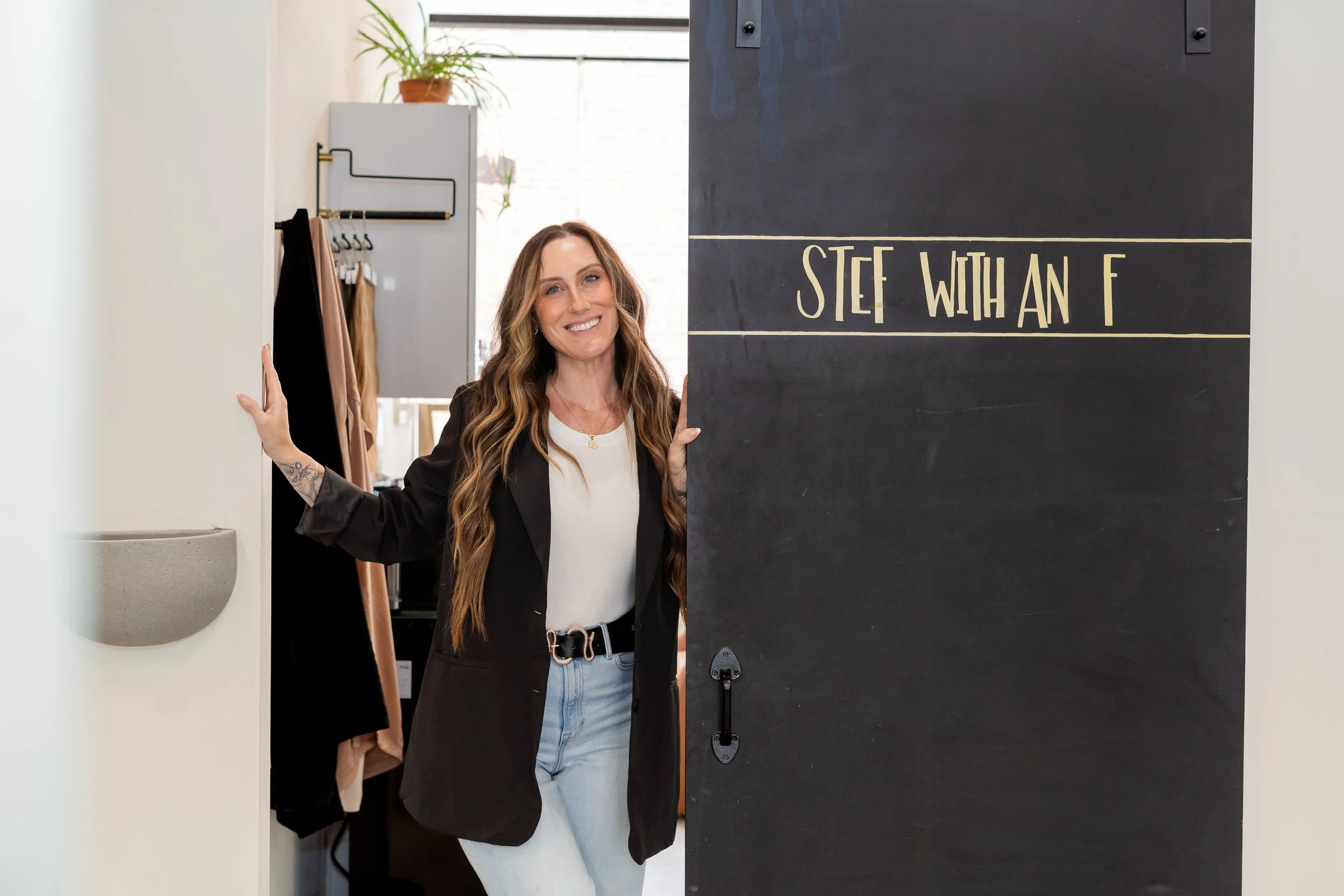 Brand image of hairstylist in her suite Workstation for hair West Springfield MA