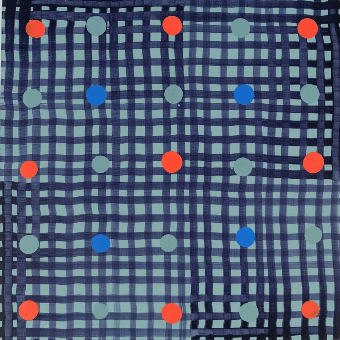 "2057," 2020, acrylic on wood panel, 10" x 10"