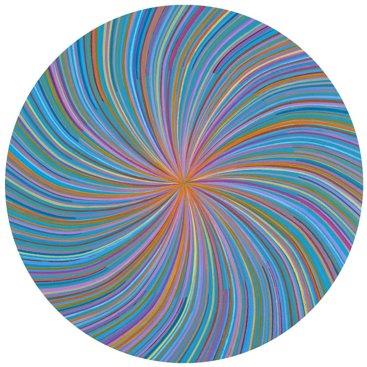 "2067," 2020, acrylic on canvas, 24" diameter. 
Private collection   Nick Gould Photography