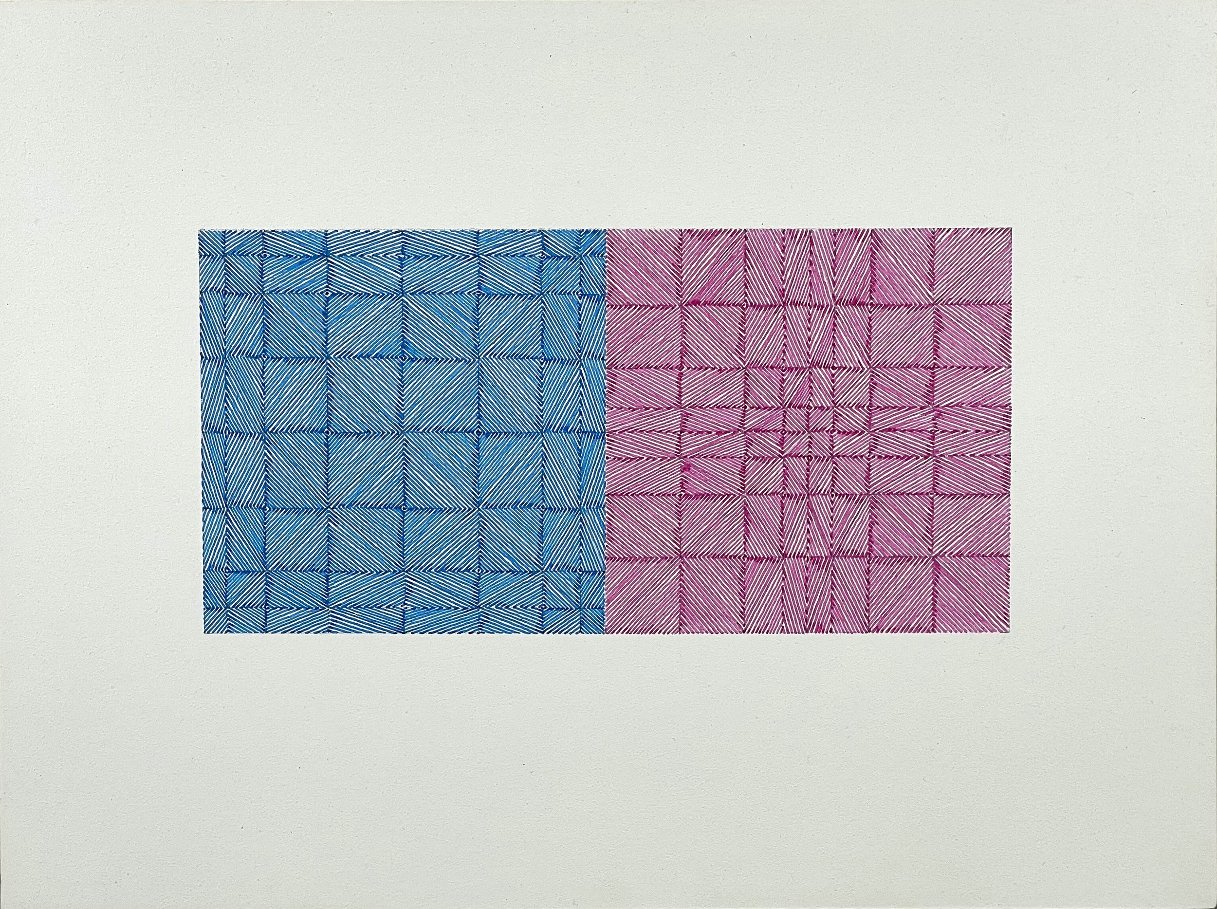 "2230," 2022, ink on gessoed board, 9" x 12," Private collection.  Nick Gould Photography