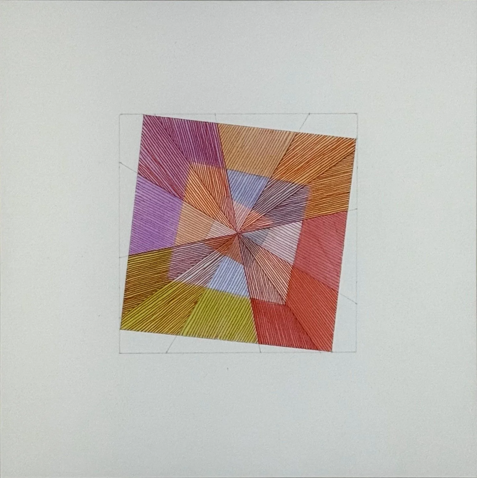 "2513" 2025, ink, graphite on gessoed board, 10" x 10."  Private collection