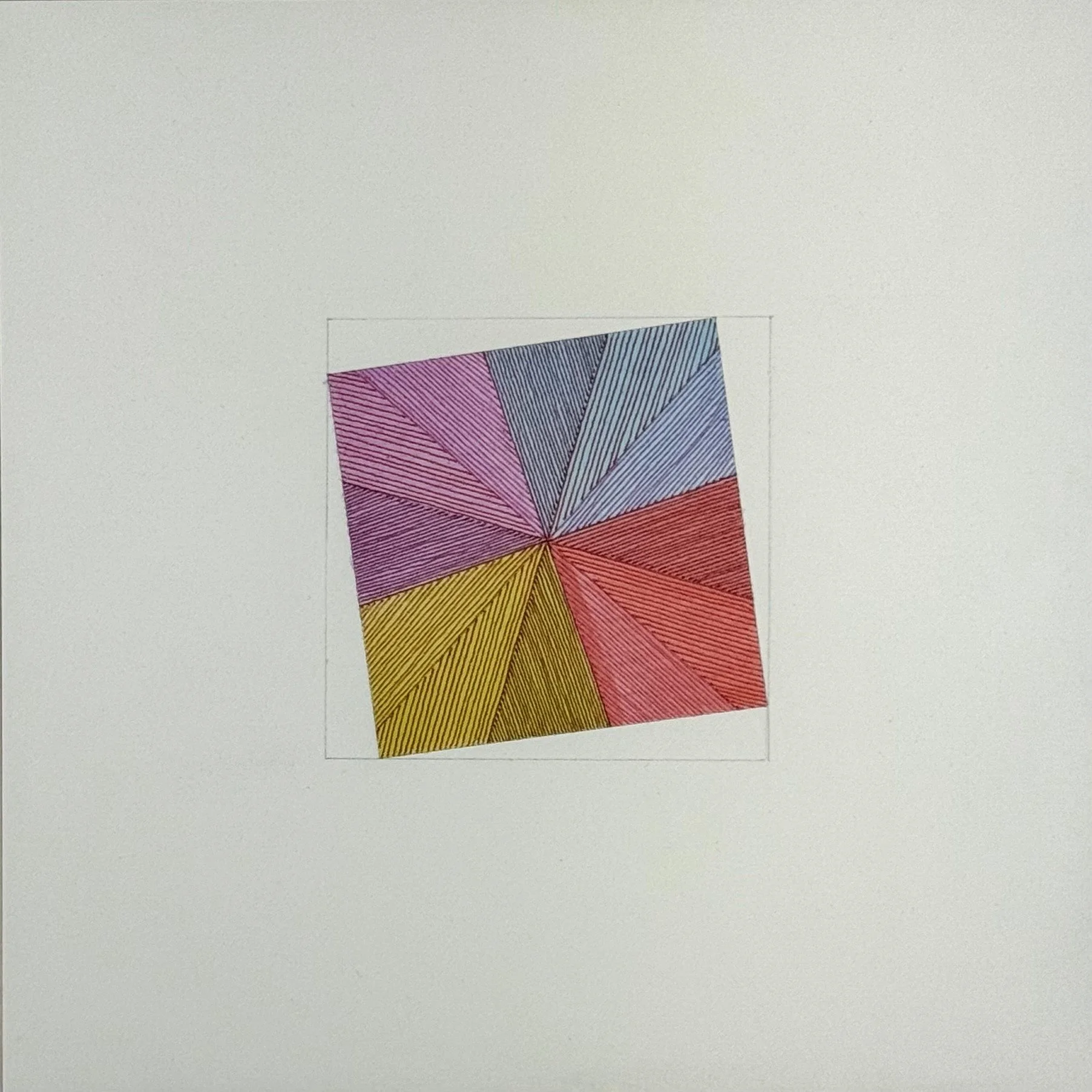 "2417," 2022, ink, graphite on gessoed board, 10" x 10."  Private collection