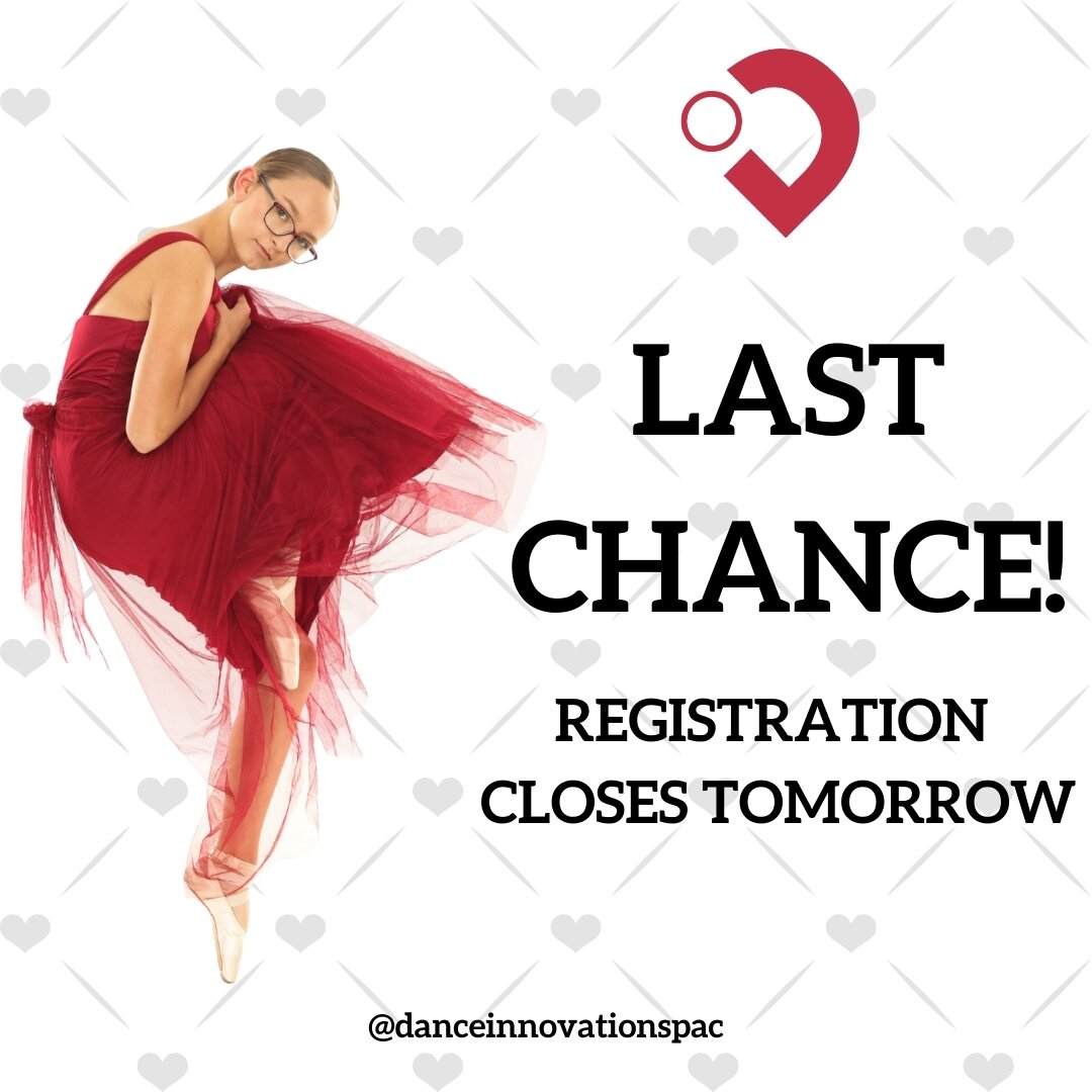 Registration for the final months of our 2023 - 2024 season closes tomorrow! Register through the link in our bio. We'd love to dance with you!&hearts;️