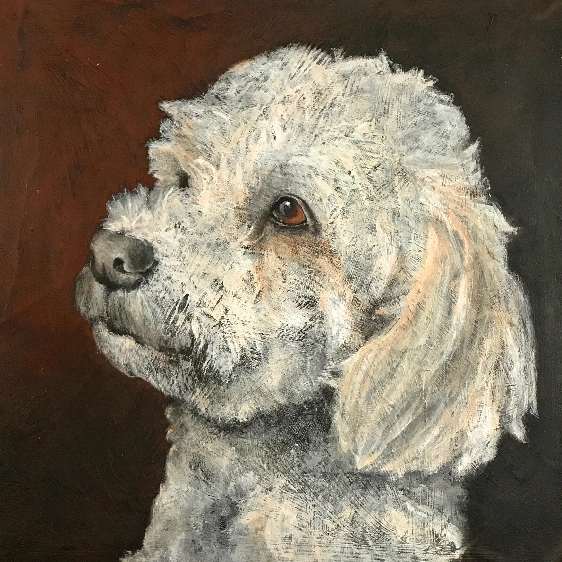 Tater
10"x10", acrylic on board