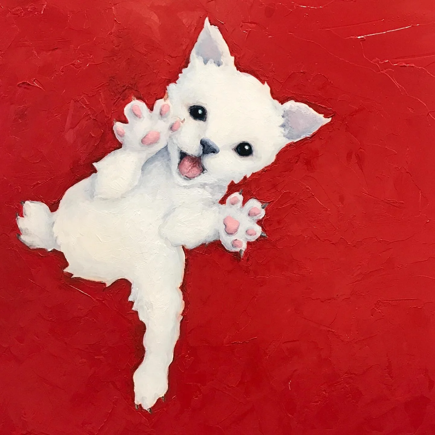 Life as Explained by a Kitten
12"x12", acrylic of board
