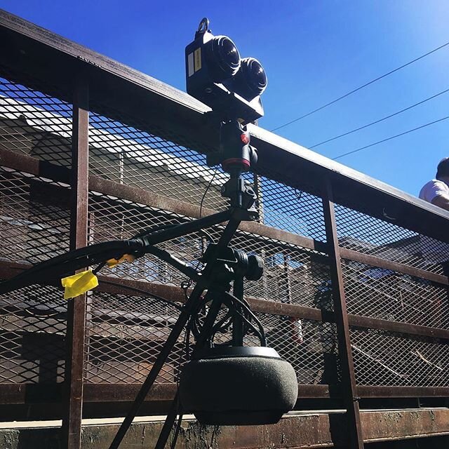 8ball, hard at work, capturing 100+ bands over 4 days at #sxsw2019. Rocking our new windband design too! Everything's bigger (and binaural) in Texas 🤠