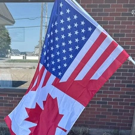 Souvenir Canada & United States Flag