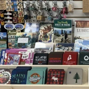 Souvenir Lubec & Maine Coasters, Keychains and Books