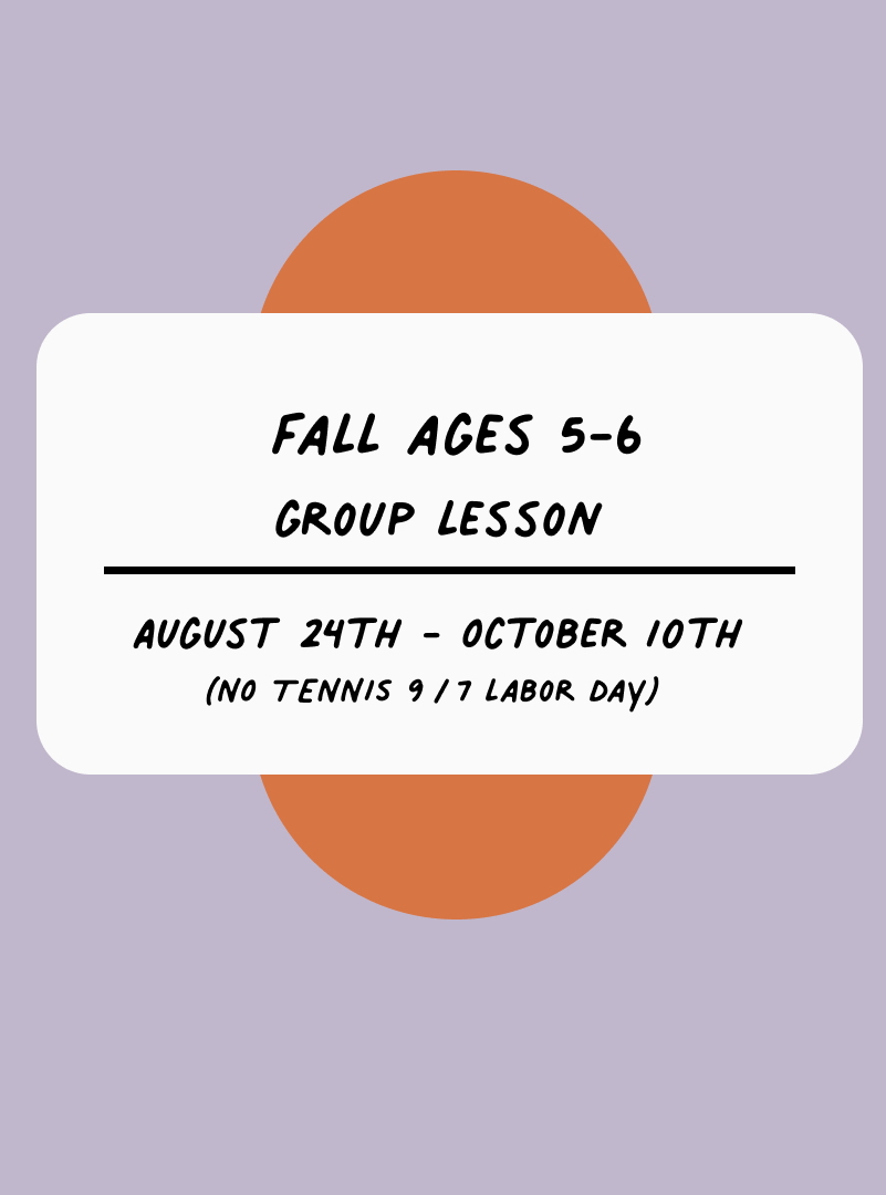 Fall Peewee Tennis (Ages 5-6)