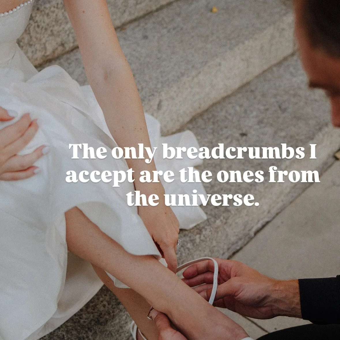 The breadcrumbs of inevitability. 🍞 
&hellip;. It always leads to the devotion you&rsquo;ve been craving.

Not cheap tips and tricks.
Not putting on the mask of the &ldquo;high value woman&rdquo;.

Your authentic embodiment of the woman you&rsquo;ve