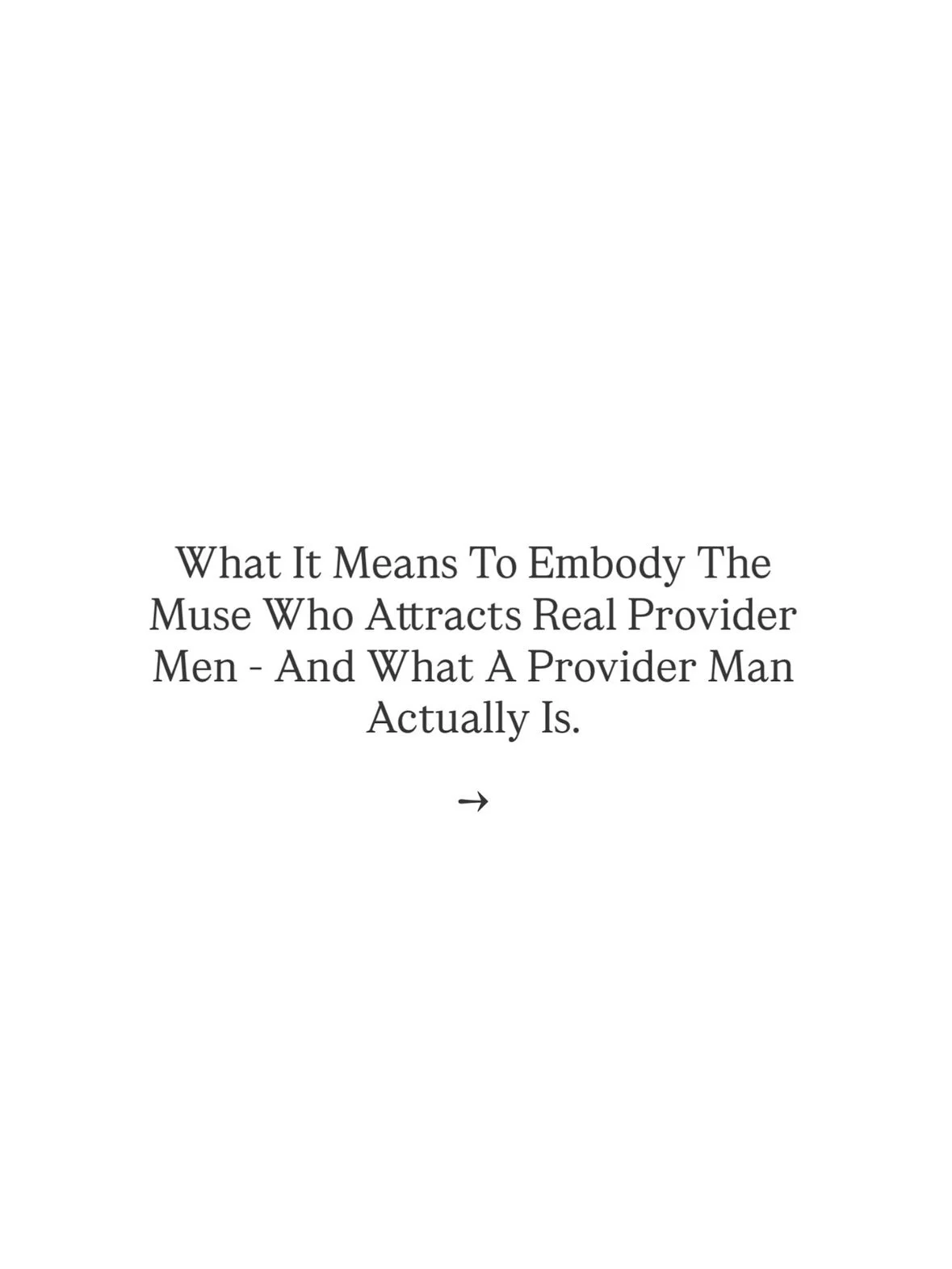 The Muse Mastermind isn&rsquo;t just information.
No no - my program isn&rsquo;t something you can throw into chat GPT and get results. 

Embodying The Muse is a full body frequency -

It&rsquo;s becoming The Woman who&rsquo;s so safe for the masculi