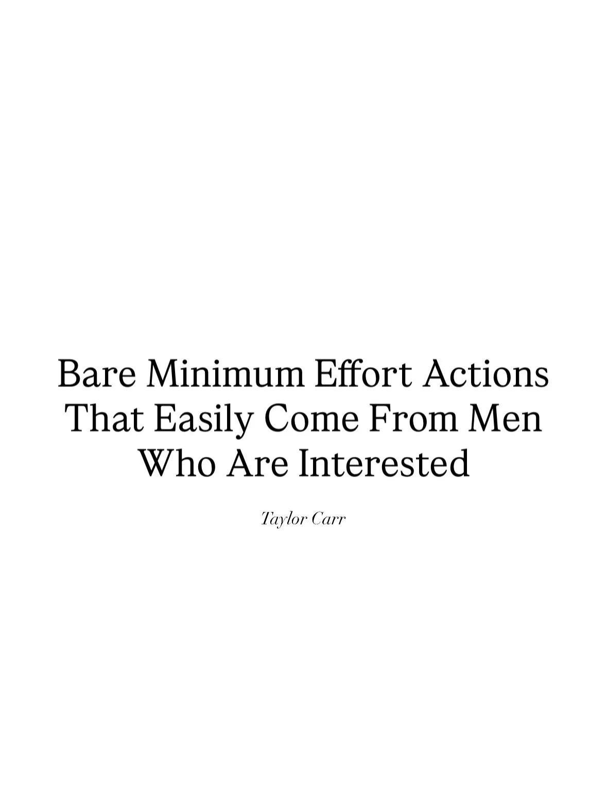 Men love pouring into women who make them feel.
Bare minimum efforts are easy to receive from men once you become the type of woman who receives this effortlessly.

That means dropping any shame, guilt, or expectation that men simply don&rsquo;t do t
