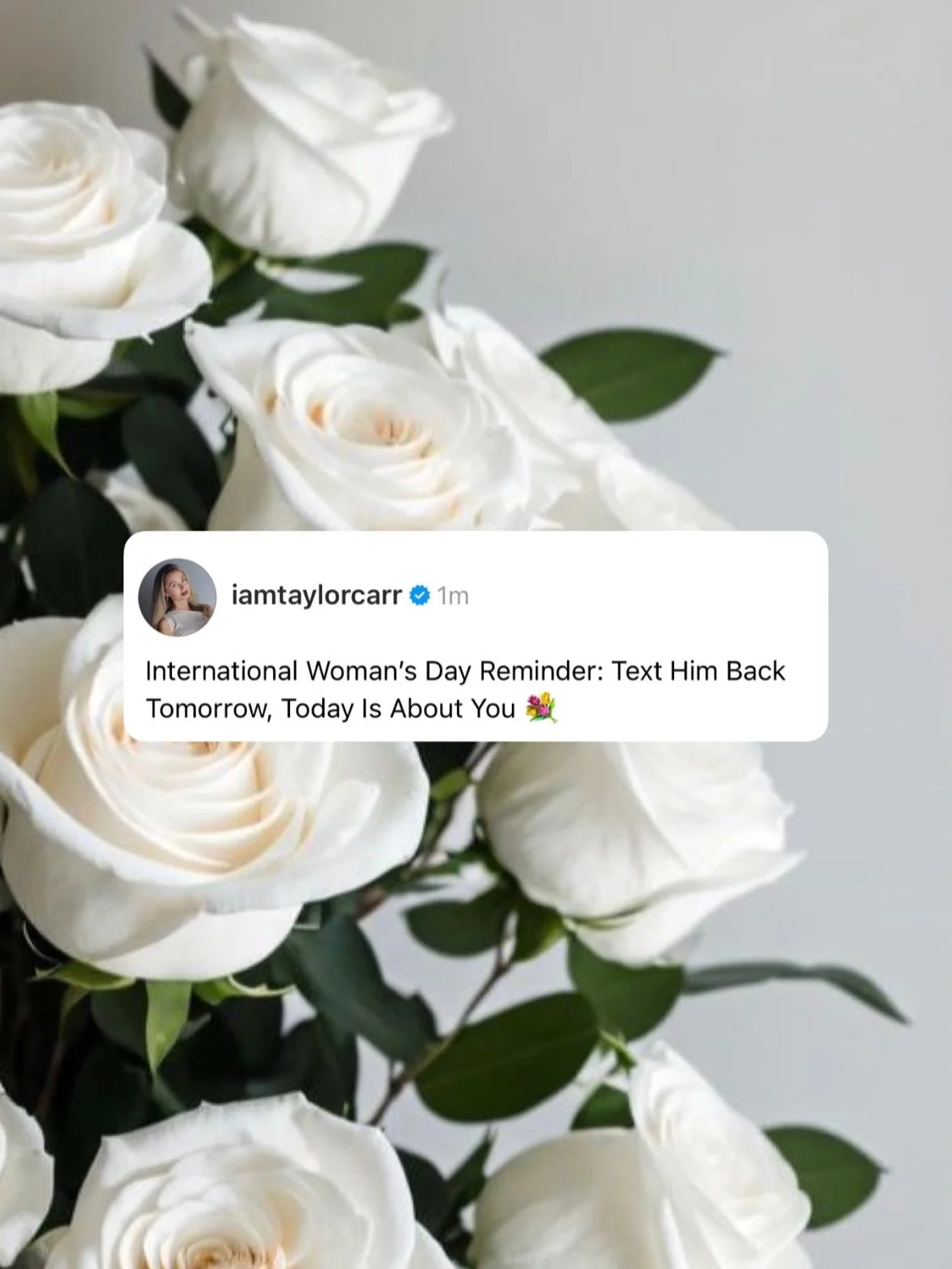 Happy Women&rsquo;s Day 💐 you deserve all the flowers