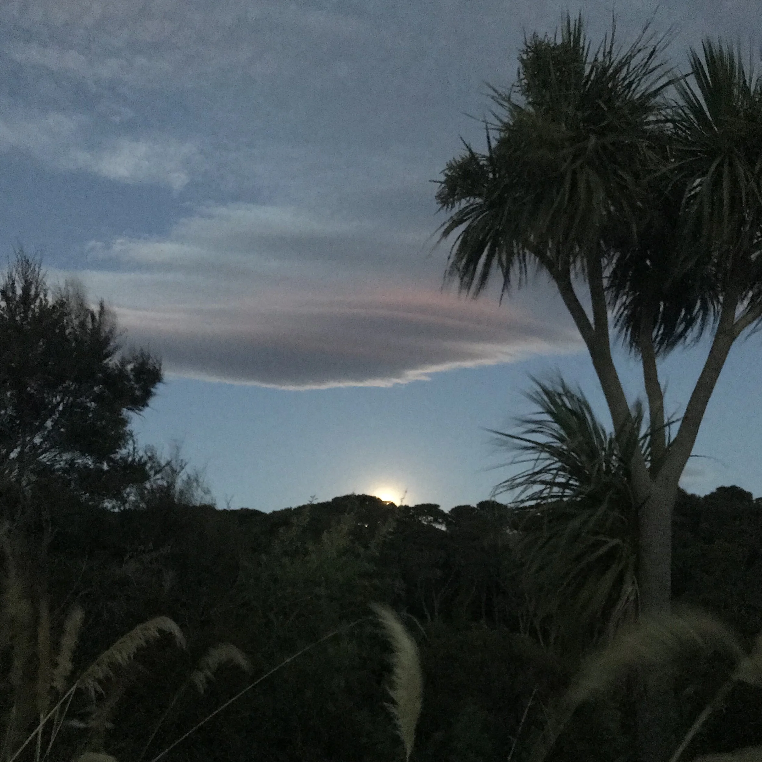 Looking West at Full Moonset
