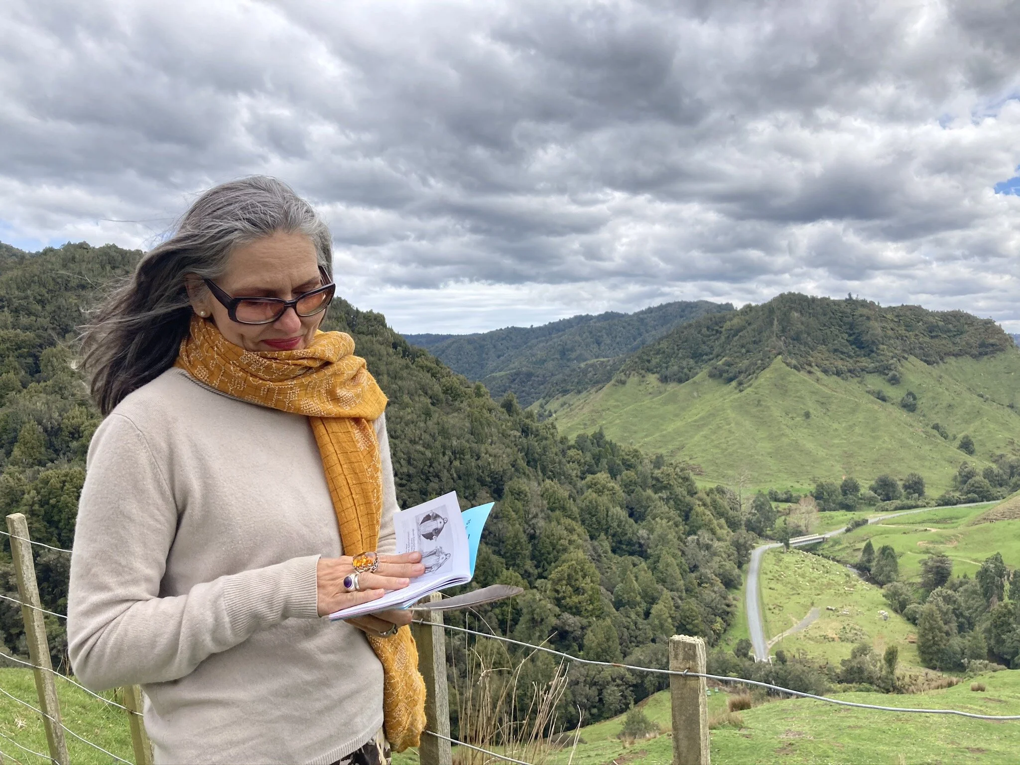 Reciting the Angelus at Noon, on the road to Ohura to visit my mother’s grave on the 10th October, 2020. To see a video of me laying lilies on her grave,    click here   .