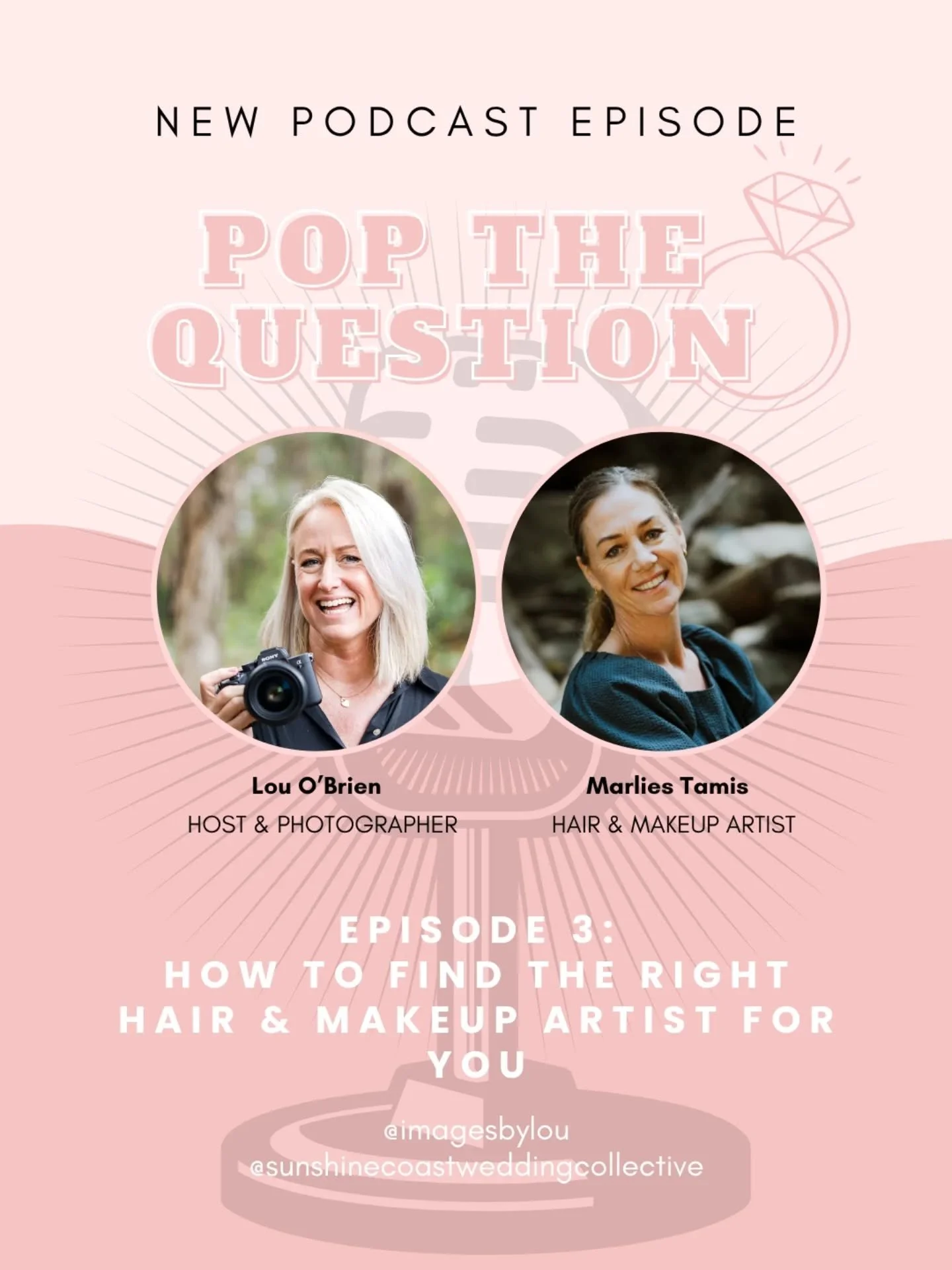 New episode of Pop The Question is out today!
This week, I’m chatting with the lovely Marlies, Sunshine Coast hair and makeup artist and all-round calming queen. Marlies has been glamming up brides for years with her natural, romantic style th