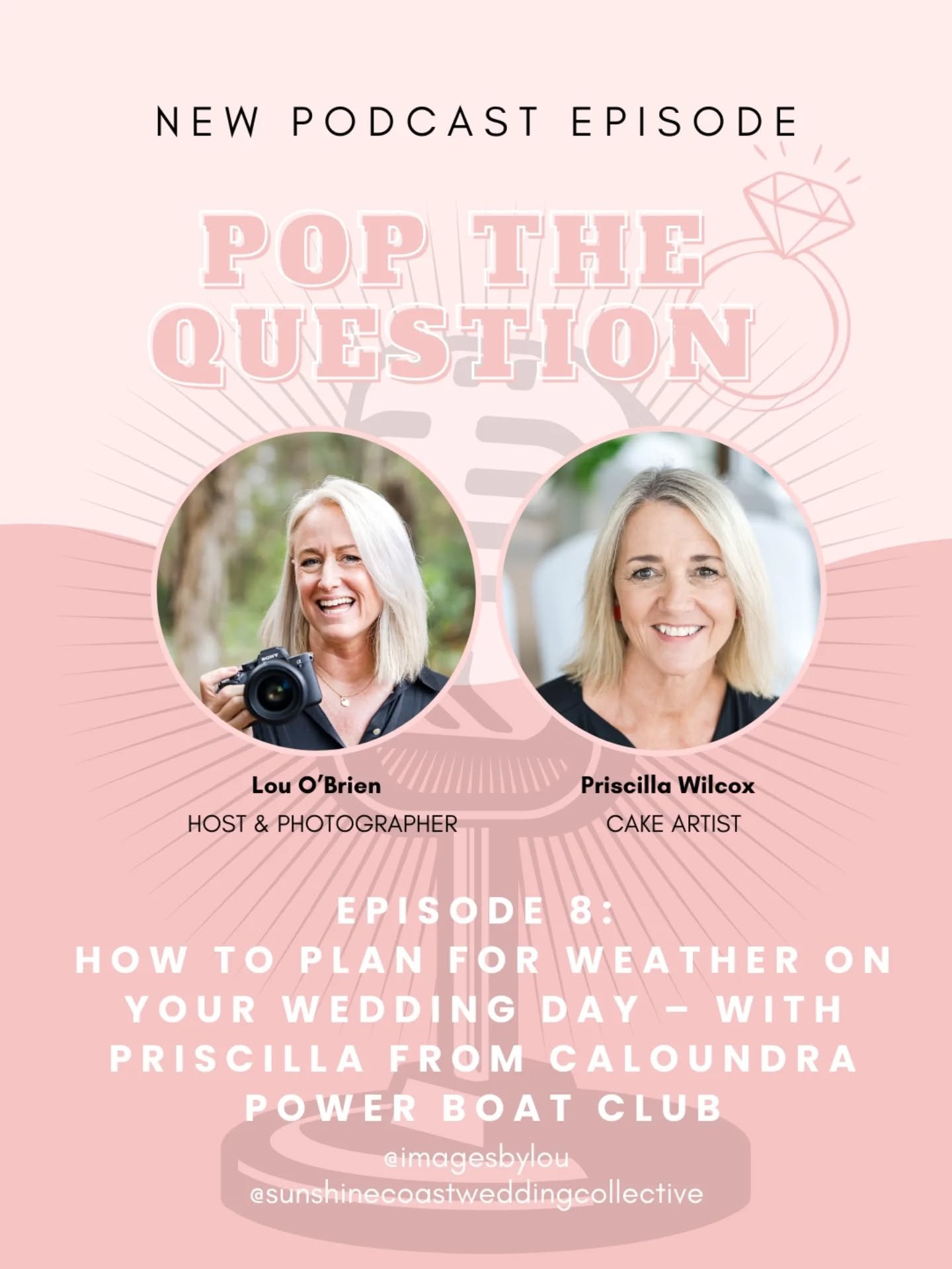 Today&rsquo;s episode of Pop The Question is here and it&rsquo;s a good one. If you&rsquo;re stressing about wedding weather (because hello Sunshine Coast storms), this chat with Priscilla from Caloundra Power Boat Club will calm your soul.

We dive 