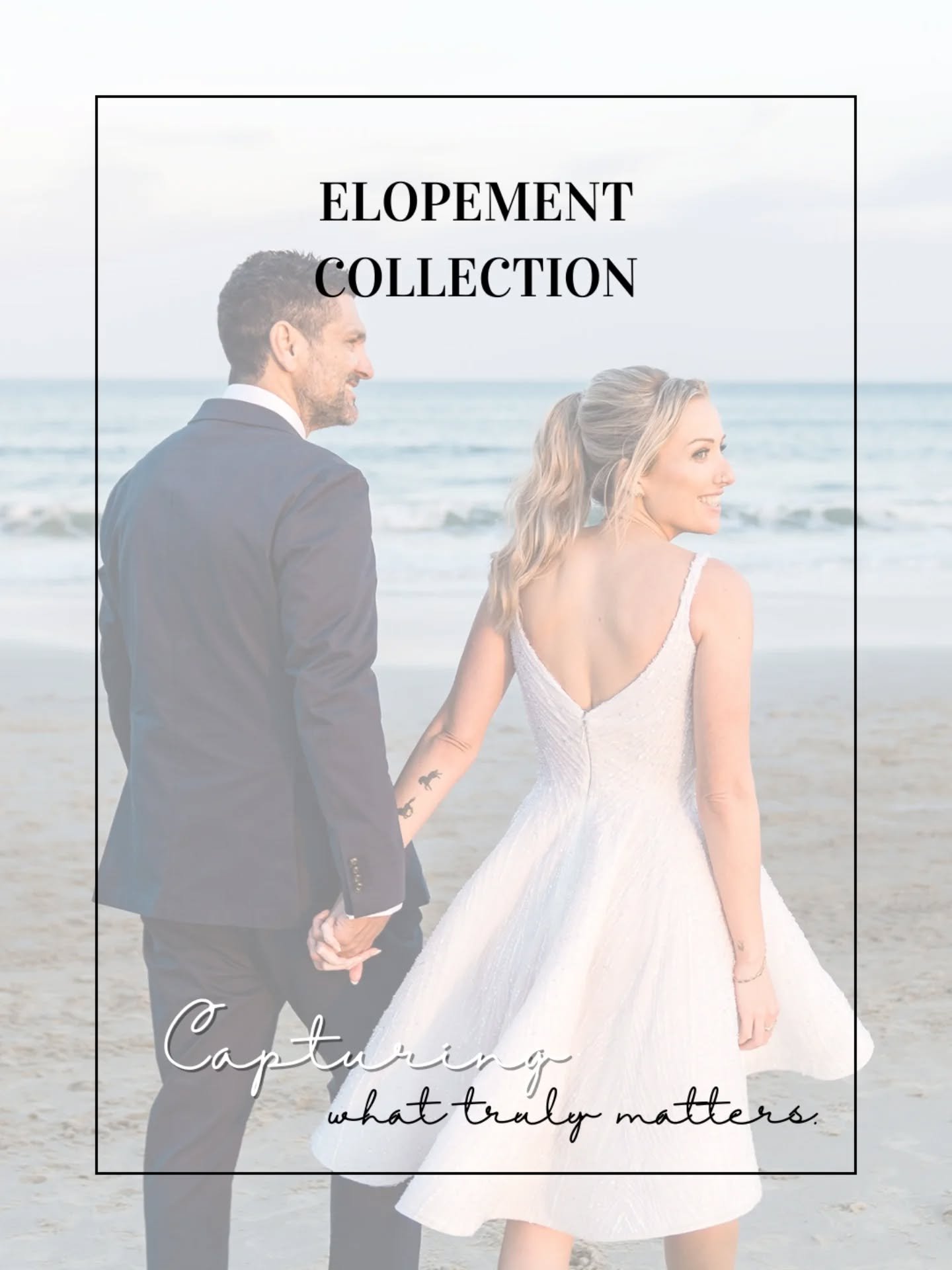 Not into big weddings?
Prefer something quiet, meaningful and wildly beautiful?&nbsp;

Meet my&nbsp;Elopement Collection.
Created for&nbsp;weekday Sunshine Coast elopements with soul.

This collection is all about raw, real moments.
No fuss. No crowd