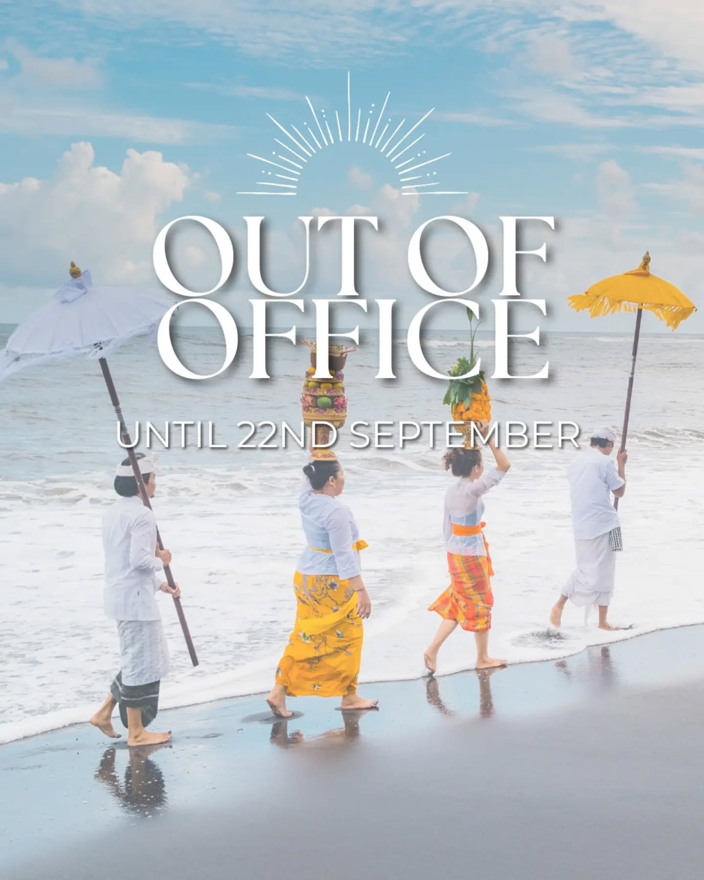 🌴&nbsp;OUT OF OFFICE&hellip; BALI BOUND!&nbsp;☀️

I&rsquo;m swapping cameras, computers and wedding timelines for a Bali adventure with my daughter for the next two weeks!

I&rsquo;ll be offline for most of it, but if you&rsquo;re planning a Sunshin