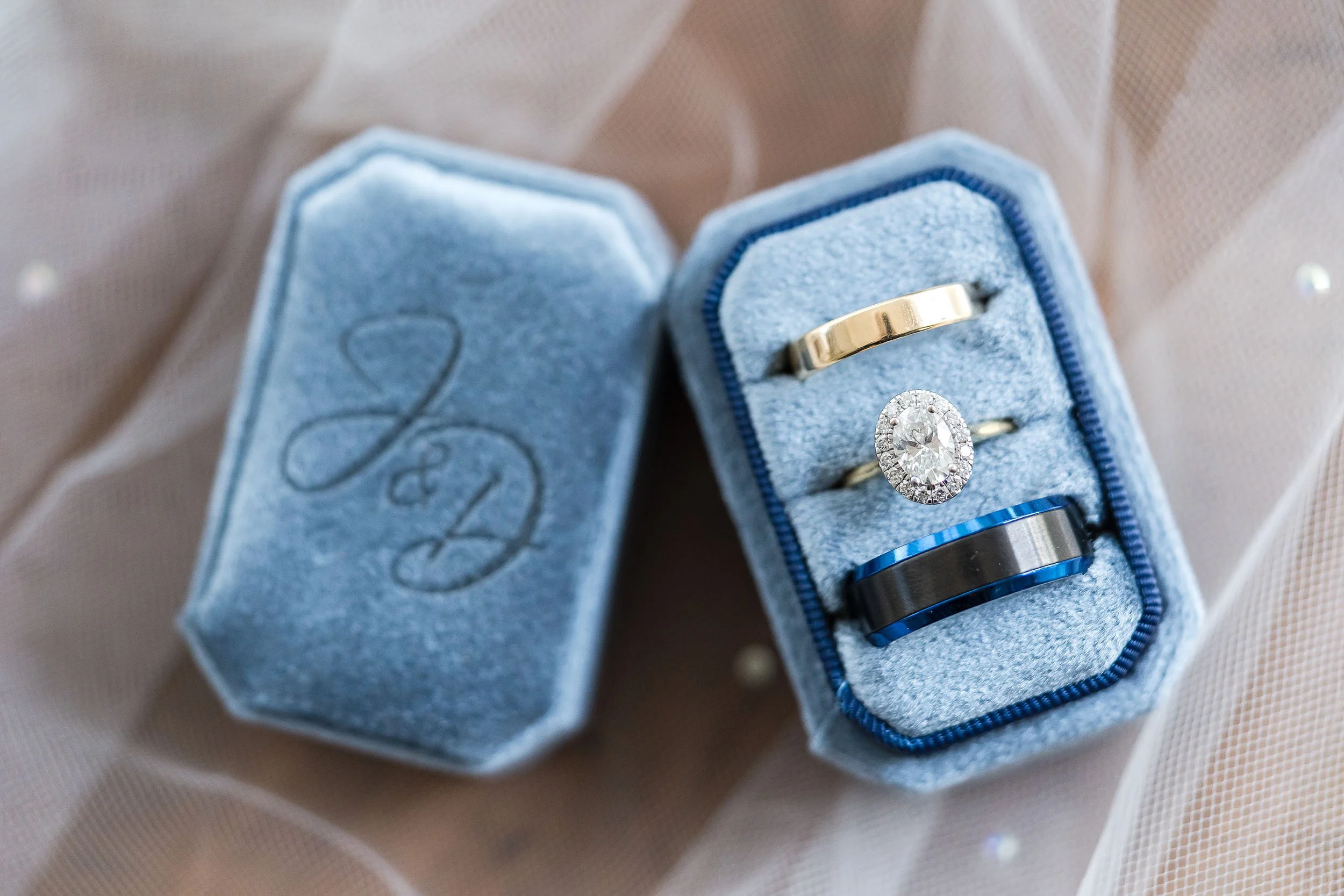 somthing blue wedding ring box