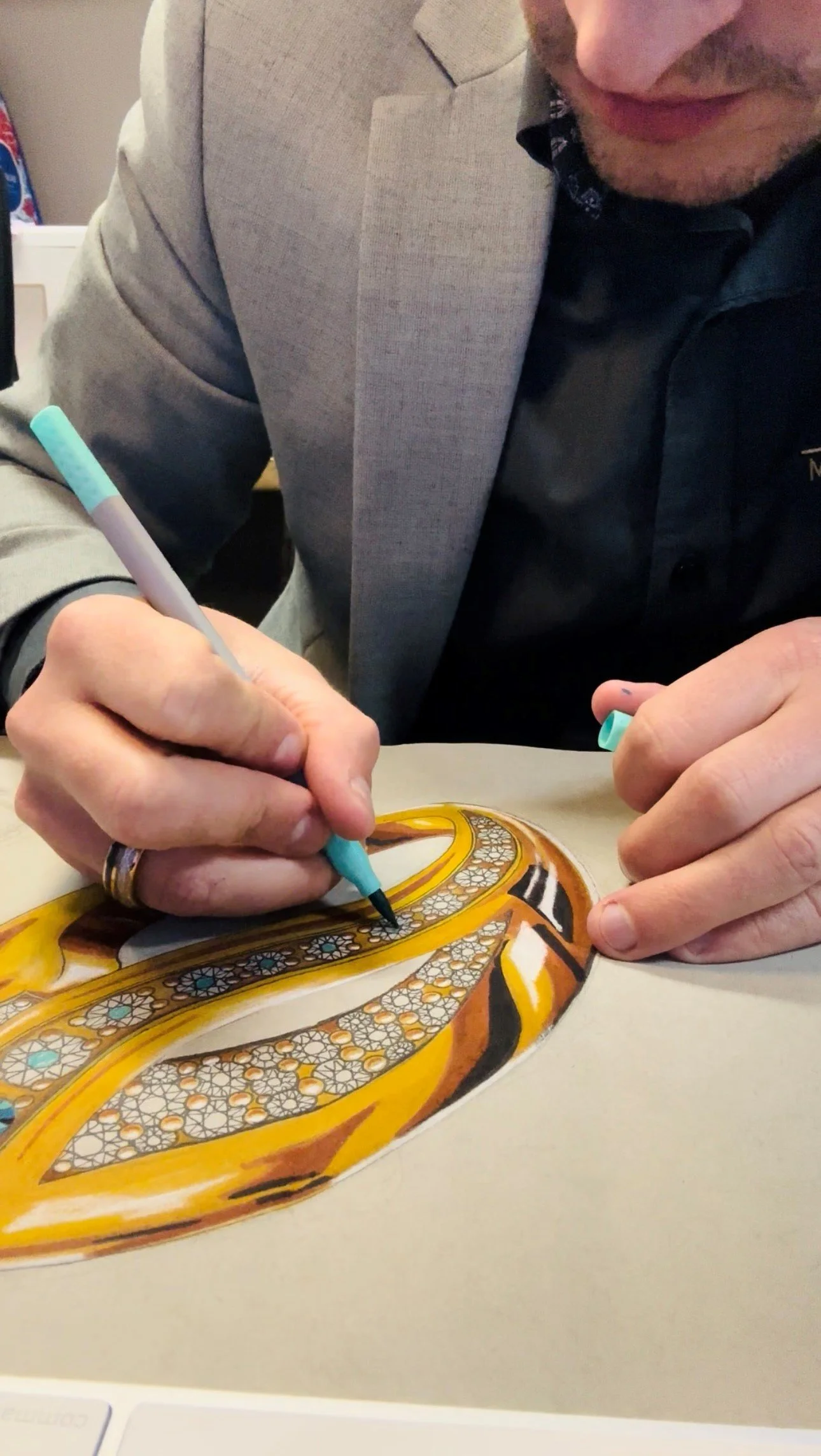 Scott draws an engagement ring