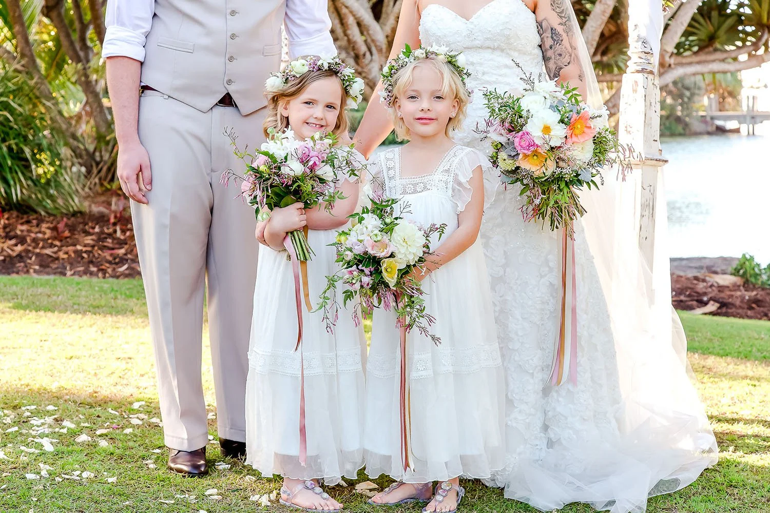cute flowergirl dresses and flower crown